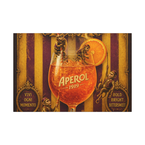 Aperol Spritz Monkeys Wall Art Canvas 24×36 Baroque Studio Decor Maximalist Print