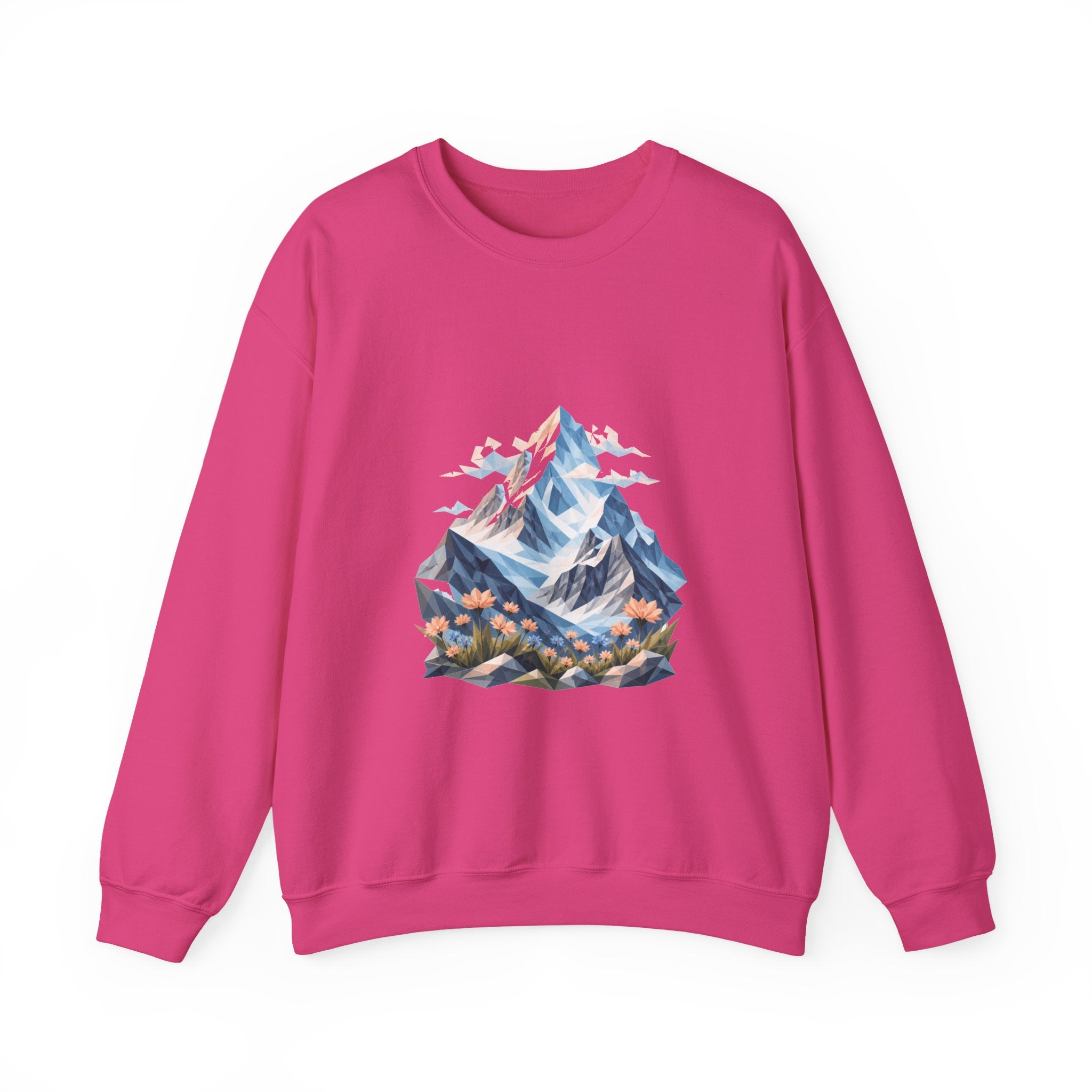 Matching Couple Sweatshirt - Mountain & Ocean Matching Couple Comfort Colors Crew Geometric Art His Hers Love Gift - Design A
