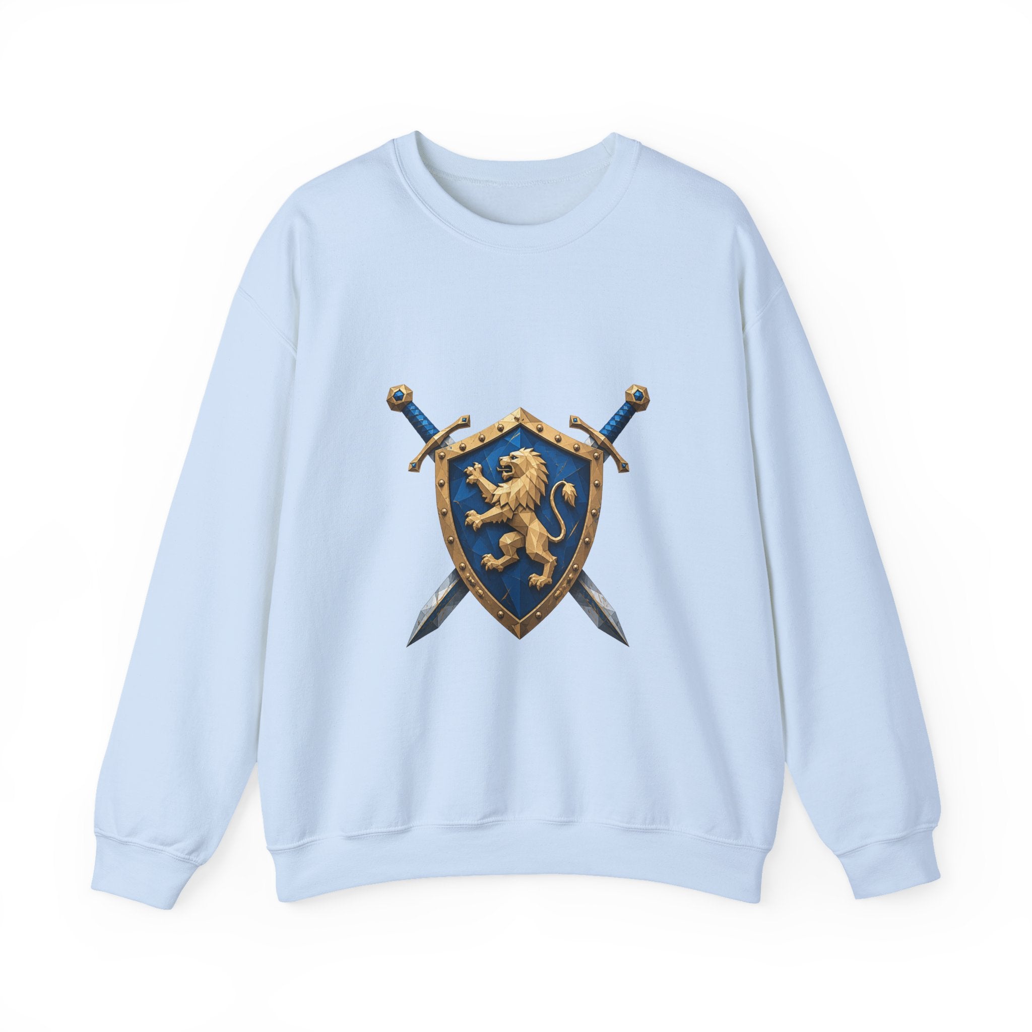 Matching Couple Sweatshirt - Crown & Shield Matching Couple Comfort Colors Crew Geometric Art His Hers Love Gift - Design B