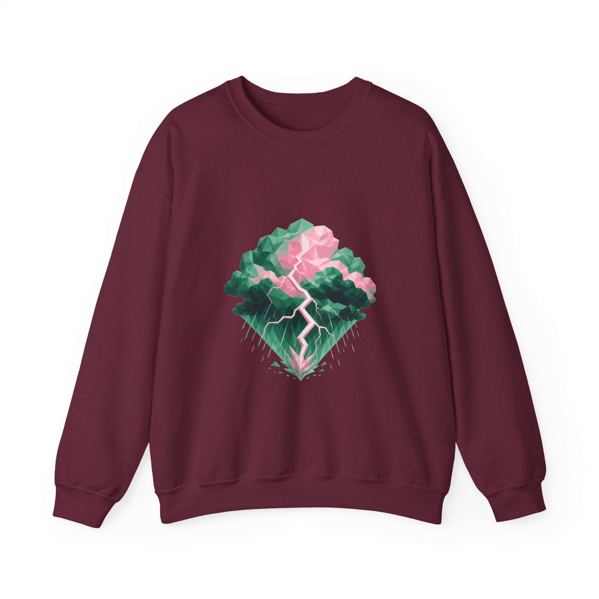 Matching Couple Sweatshirt - Storm & Rainbow Matching Couple Comfort Colors Crew Geometric Art His Hers Love Gift - Design A