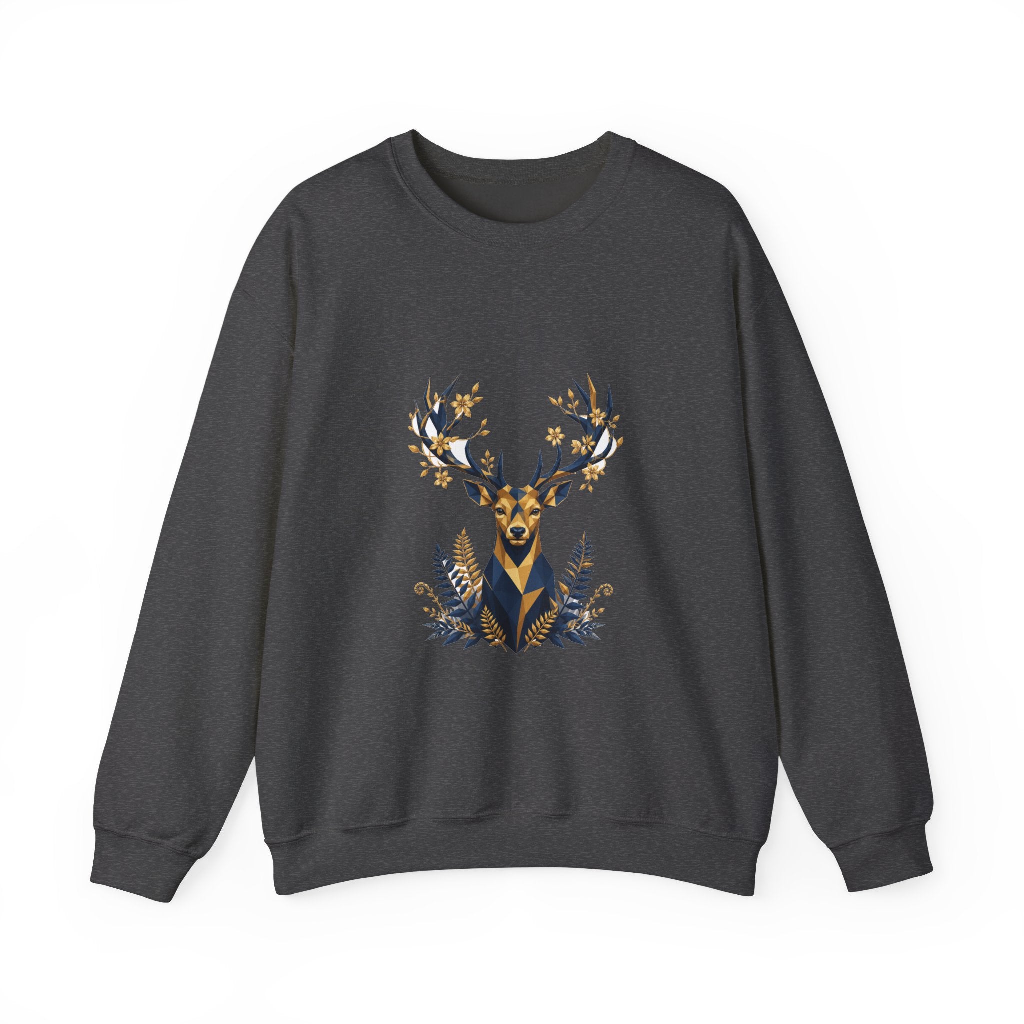 Matching Couple Sweatshirt - Bear & Deer Matching Couple Comfort Colors Crew Geometric Art His Hers Love Gift - Design B