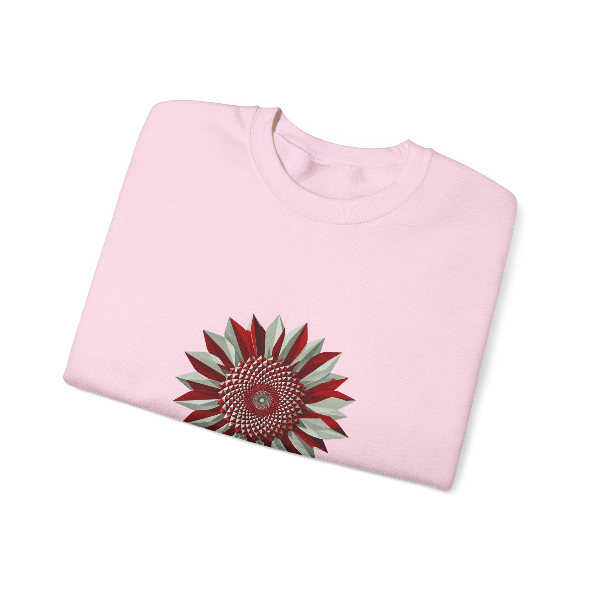 Matching Couple Sweatshirt - Sunflower & Moonflower Matching Couple Comfort Colors Crew Geometric Art His Hers Love Gift - Design A
