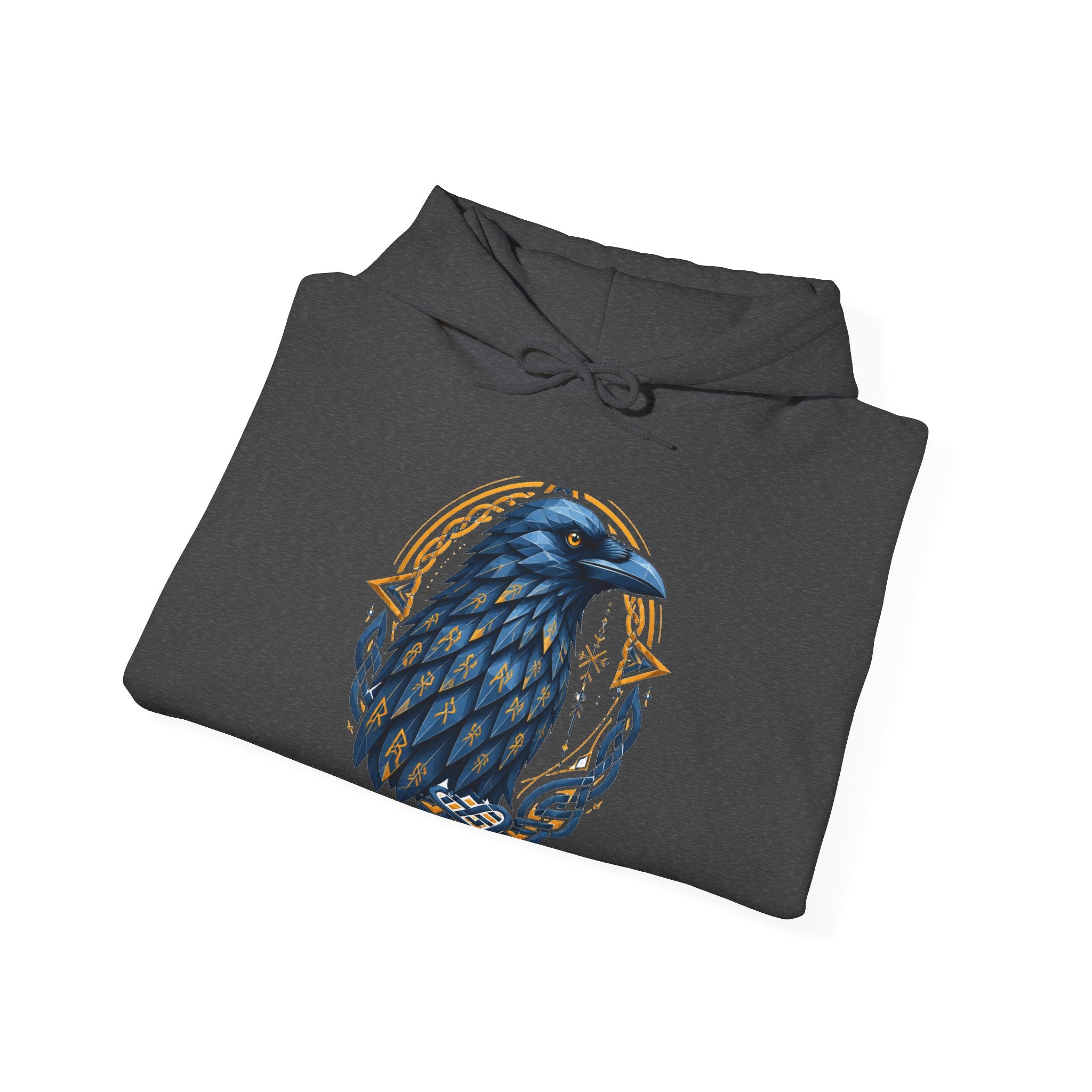 Matching Couple Sweatshirt - Huginn & Muninn Matching Couple Hooded Sweatshirt Geometric Art His Hers Couple Gift - Design A