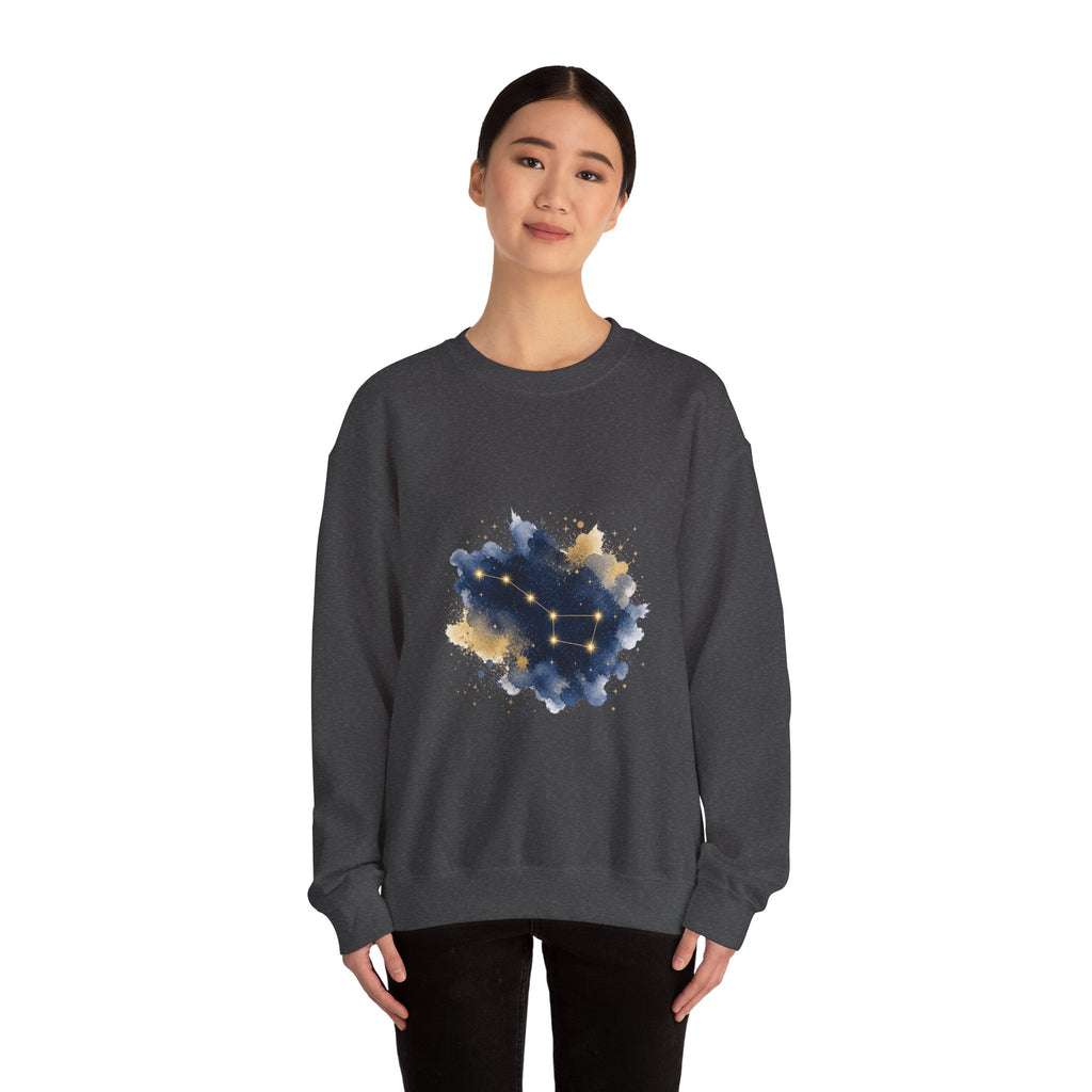 Matching Couple Sweatshirt - Big & Little Dipper Matching Couple Comfort Colors Crew Watercolor Art His Hers Birthday Gift - Design A