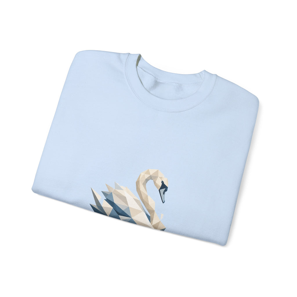 Matching Couple Sweatshirt - Raven & Swan Matching Couple Comfort Colors Crew Geometric Art His Hers Love Gift - Design B