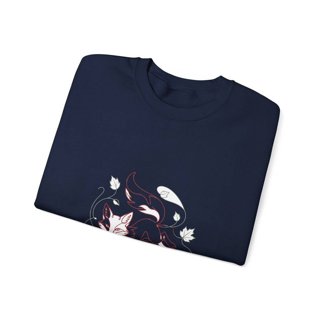 Matching Couple Sweatshirt - Fox & Rabbit Matching Couple Crewneck Sweatshirt Minimalist Art His Hers Valentine Gift - Design A