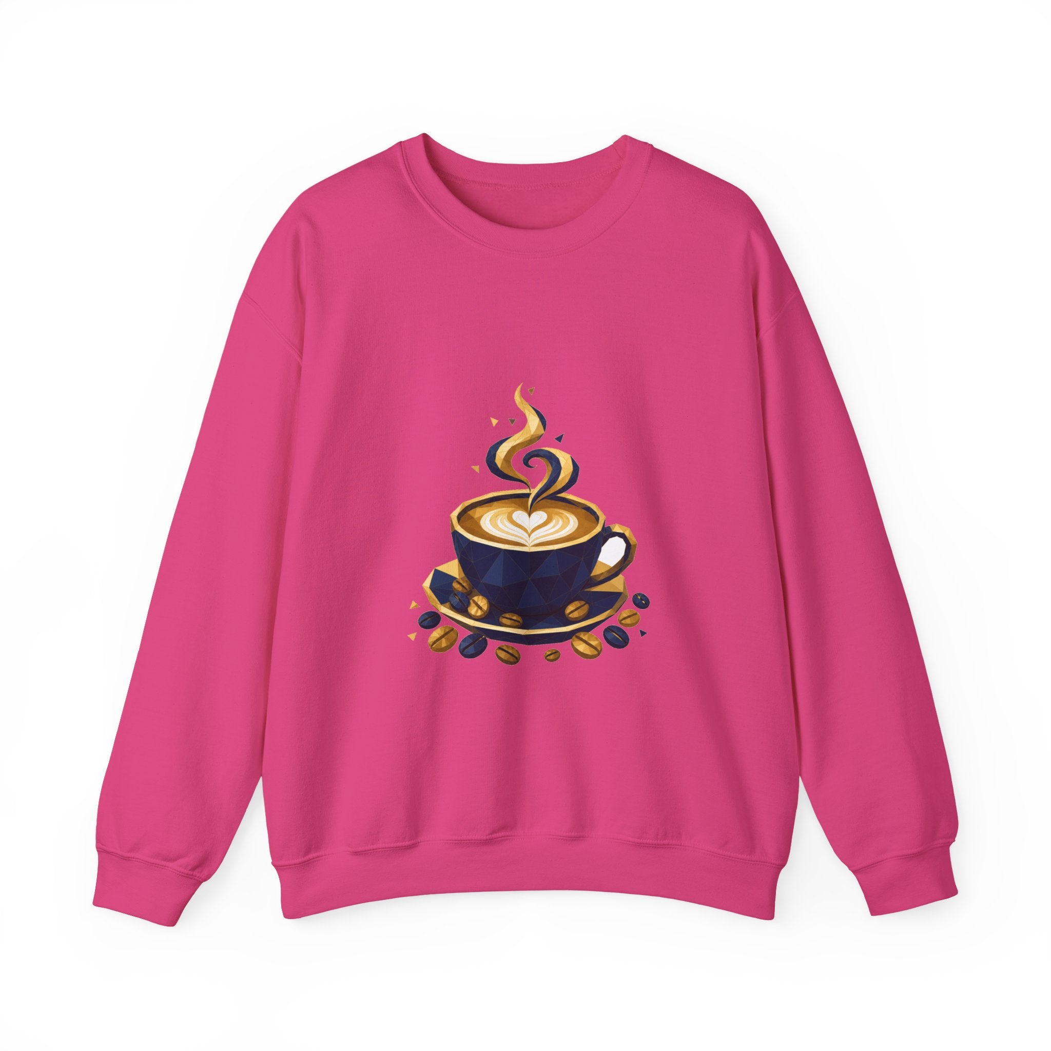 Matching Couple Sweatshirt - Coffee & Tea Matching Couple Comfort Colors Crew Geometric Art His Hers Love Gift - Design A