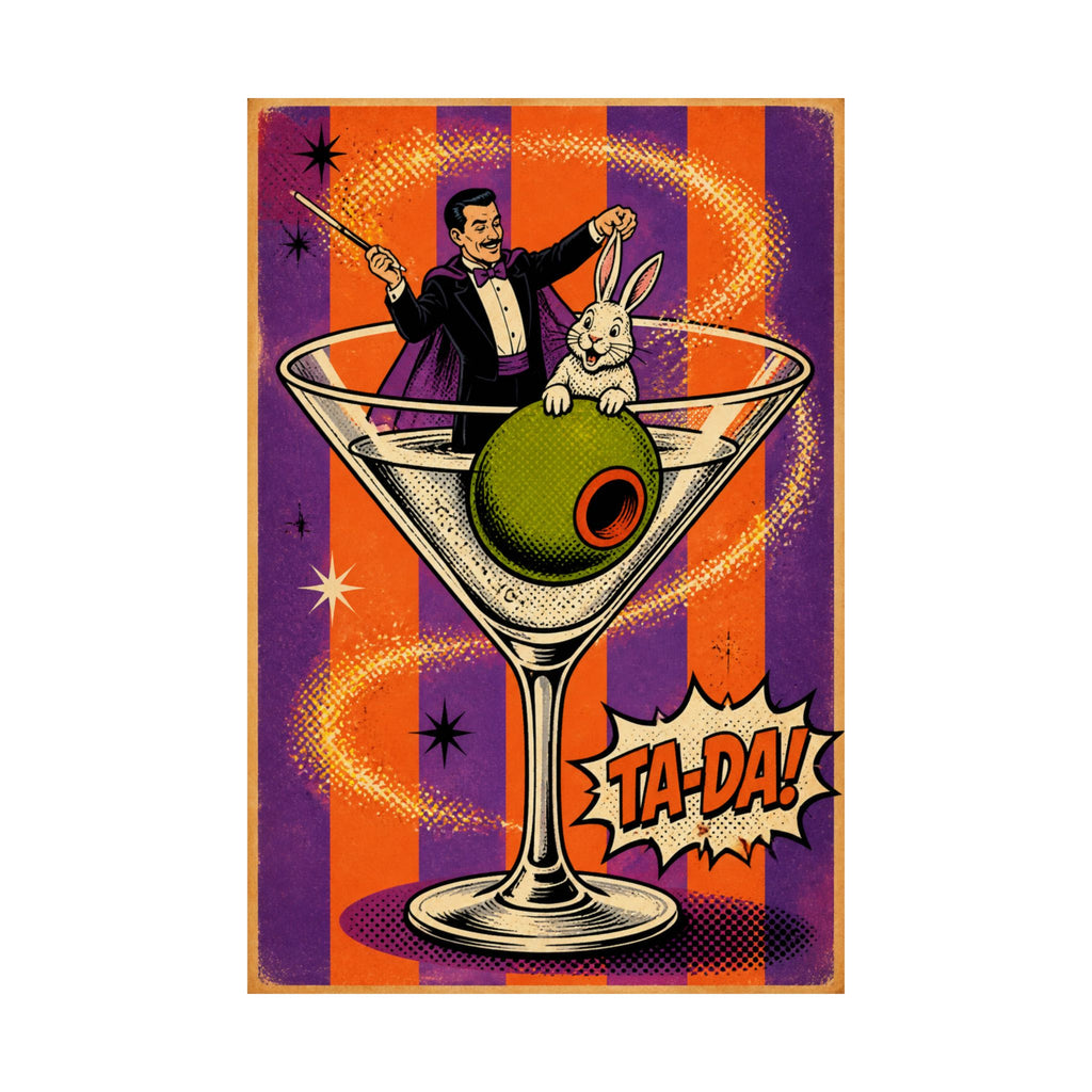 Martini Magician Wall Art Poster 18×24 Pop Art Living Room Decor Maximalist Print