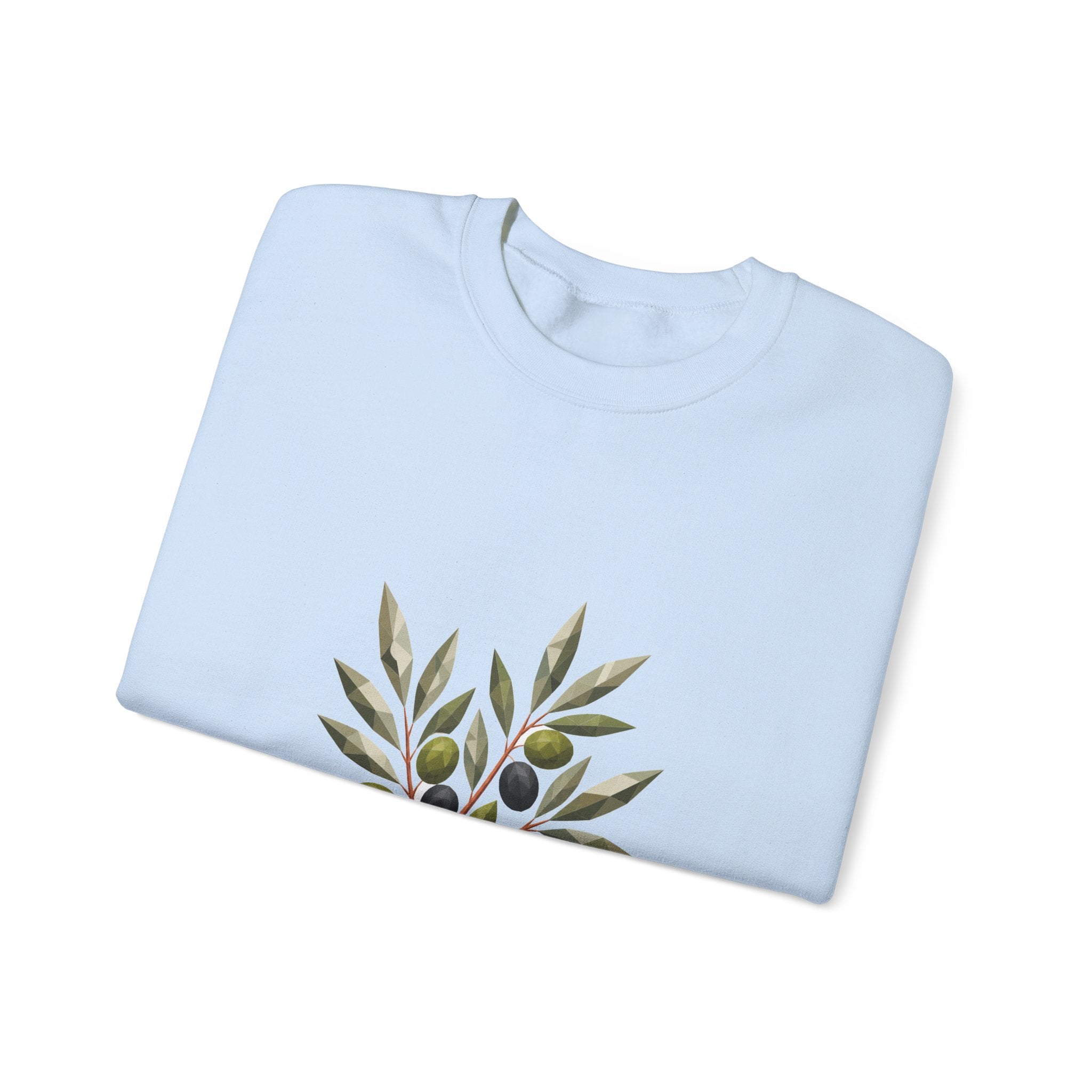 Matching Couple Sweatshirt - Olive Branch & Fig Matching Couple Premium Fleece Sweatshirt Geometric Art His Hers Love Gift - Design A