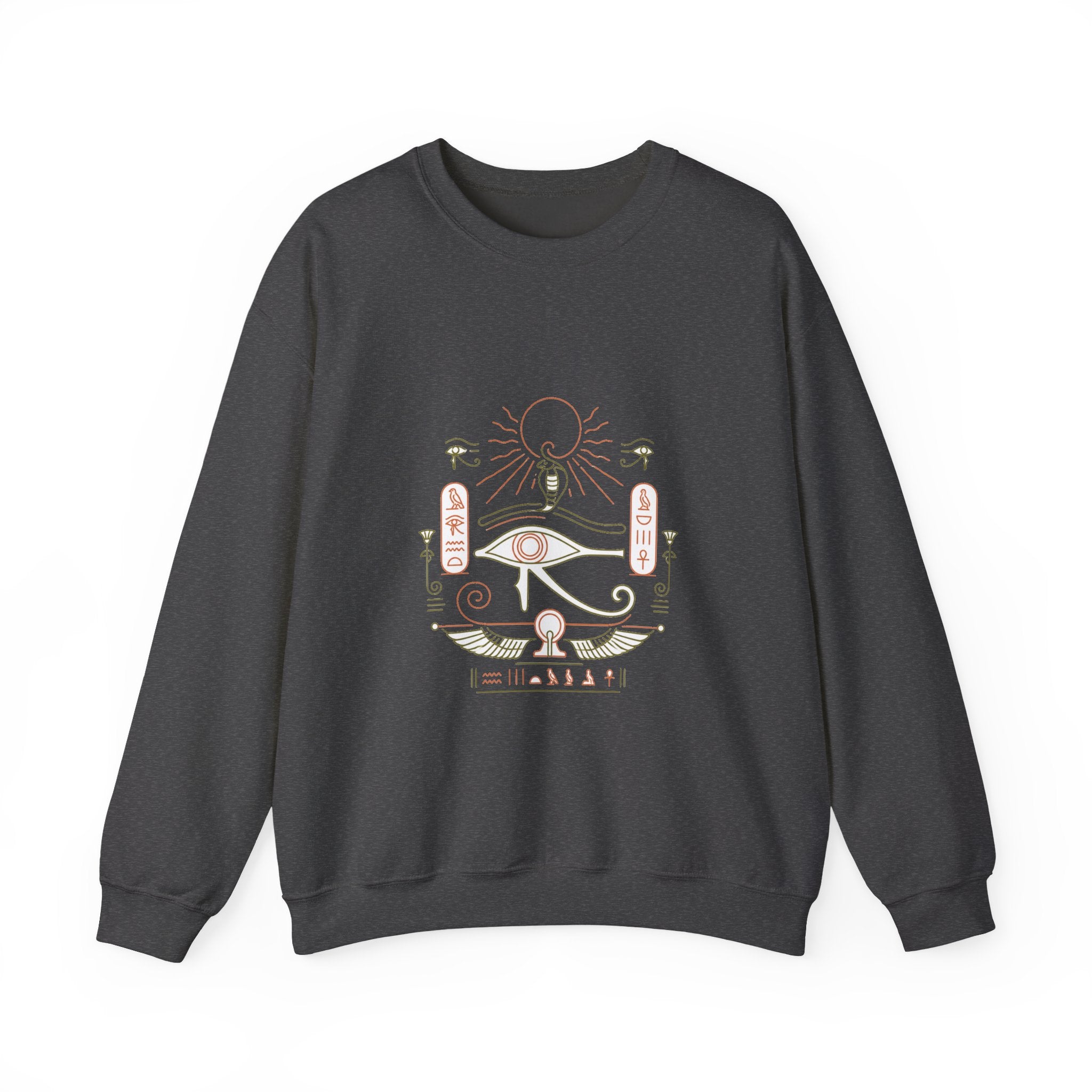 Matching Couple Sweatshirt - Eye of Ra & Horus Matching Couple Premium Fleece Sweatshirt Minimalist Art His Hers Christmas Gift - Design A