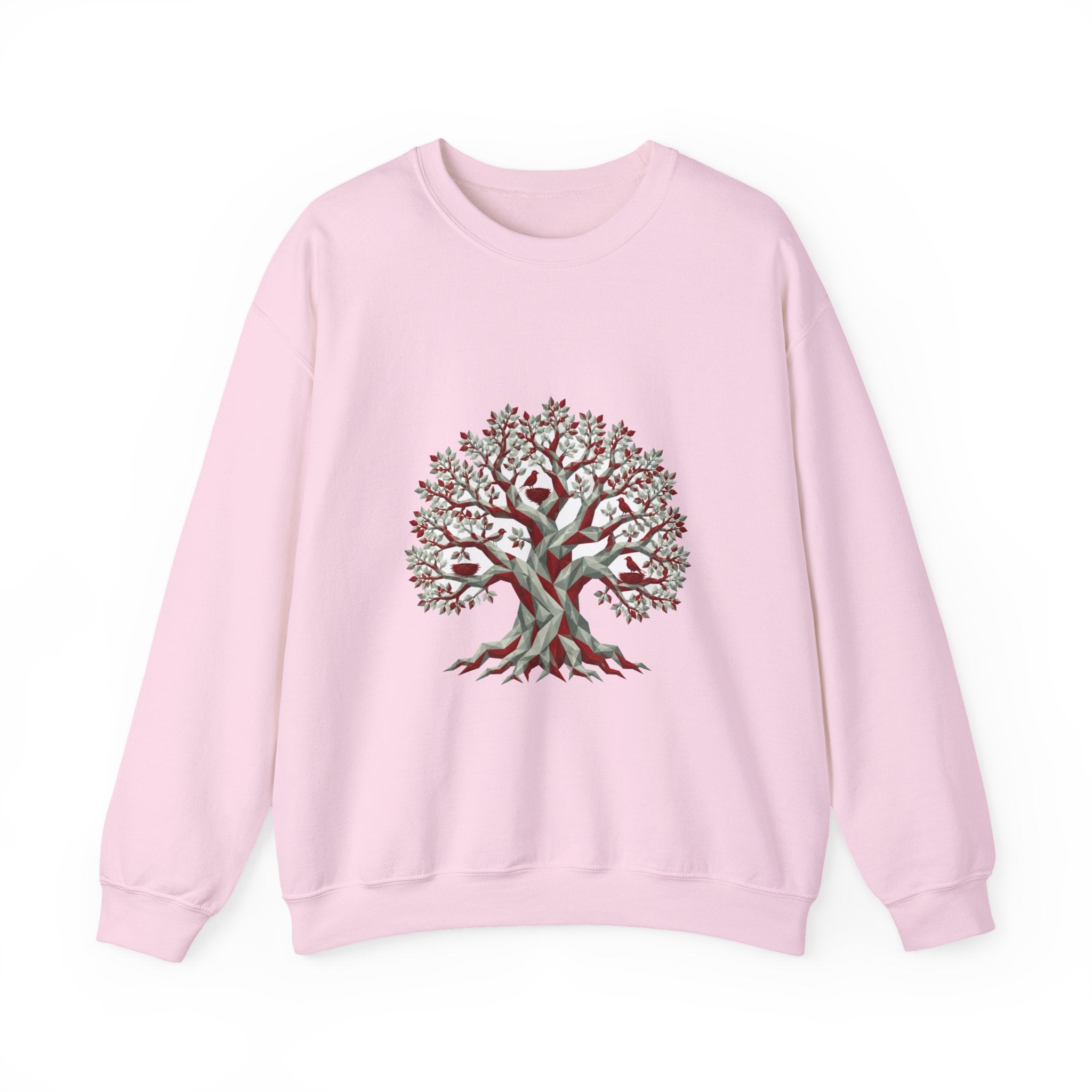Matching Couple Sweatshirt - Ancient Oak & Deep Roots Matching Couple Comfort Colors Crew Geometric Art His Hers Love Gift - Design A