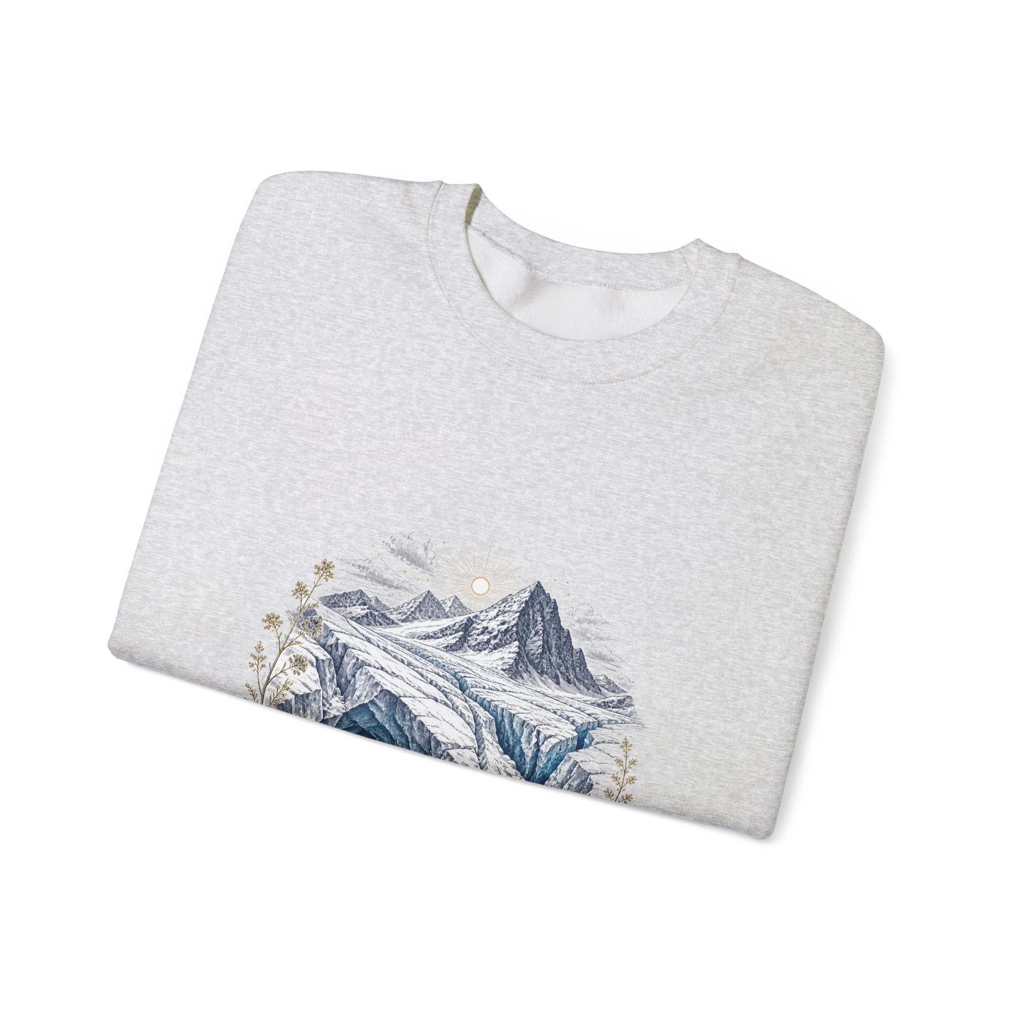 Matching Couple Sweatshirt - Volcano & Glacier Matching Couple Comfort Colors Crew Vintage Art His Hers Honeymoon Gift - Design B