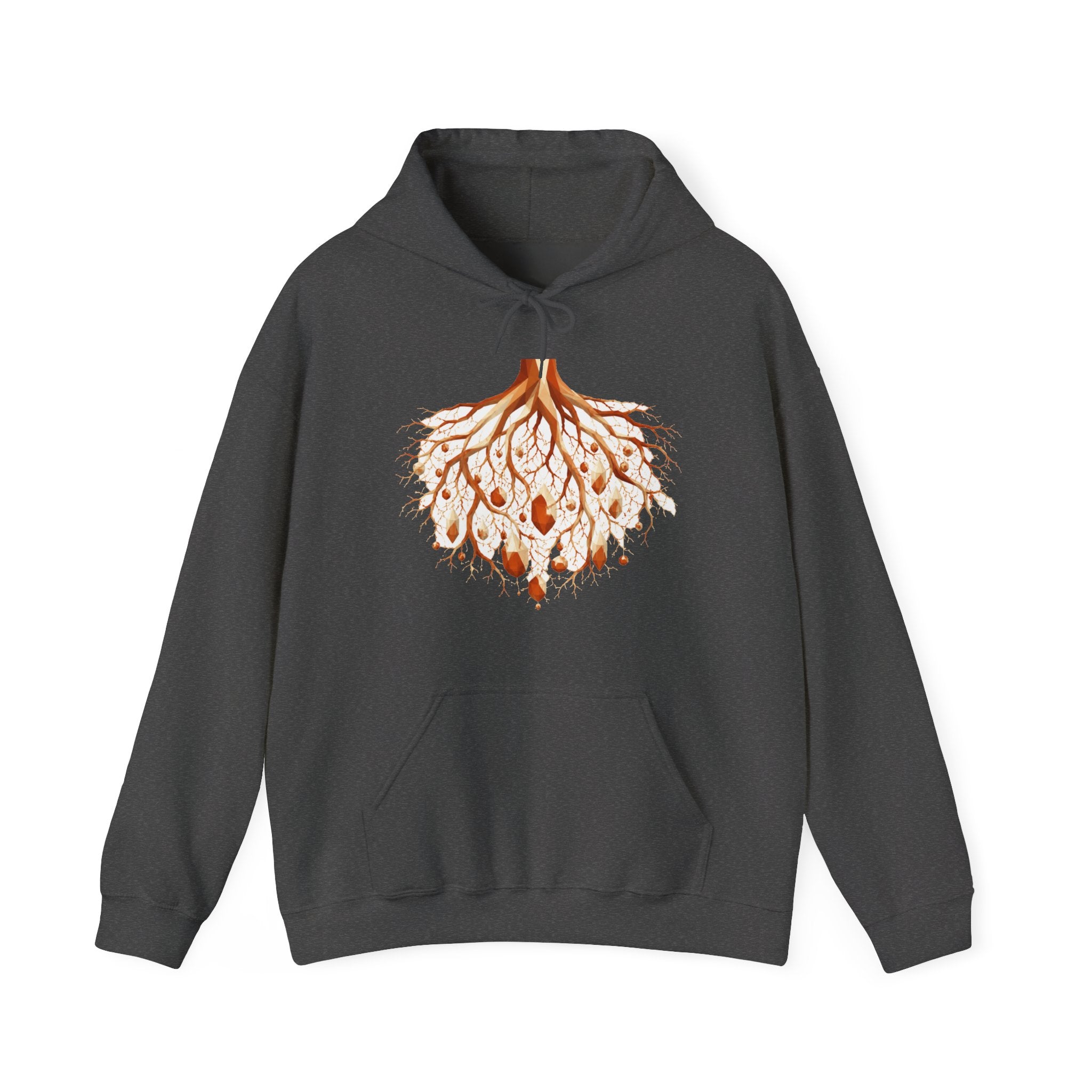 Matching Couple Sweatshirt - Ancient Oak & Deep Roots Matching Couple Hooded Sweatshirt Geometric Art His Hers Couple Gift - Design B