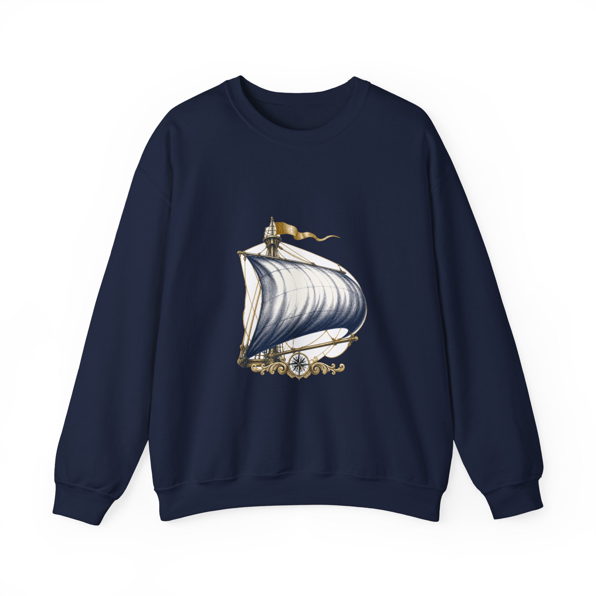 Matching Couple Sweatshirt - Anchor & Sail Matching Couple Comfort Colors Crew Vintage Art His Hers Honeymoon Gift - Design B