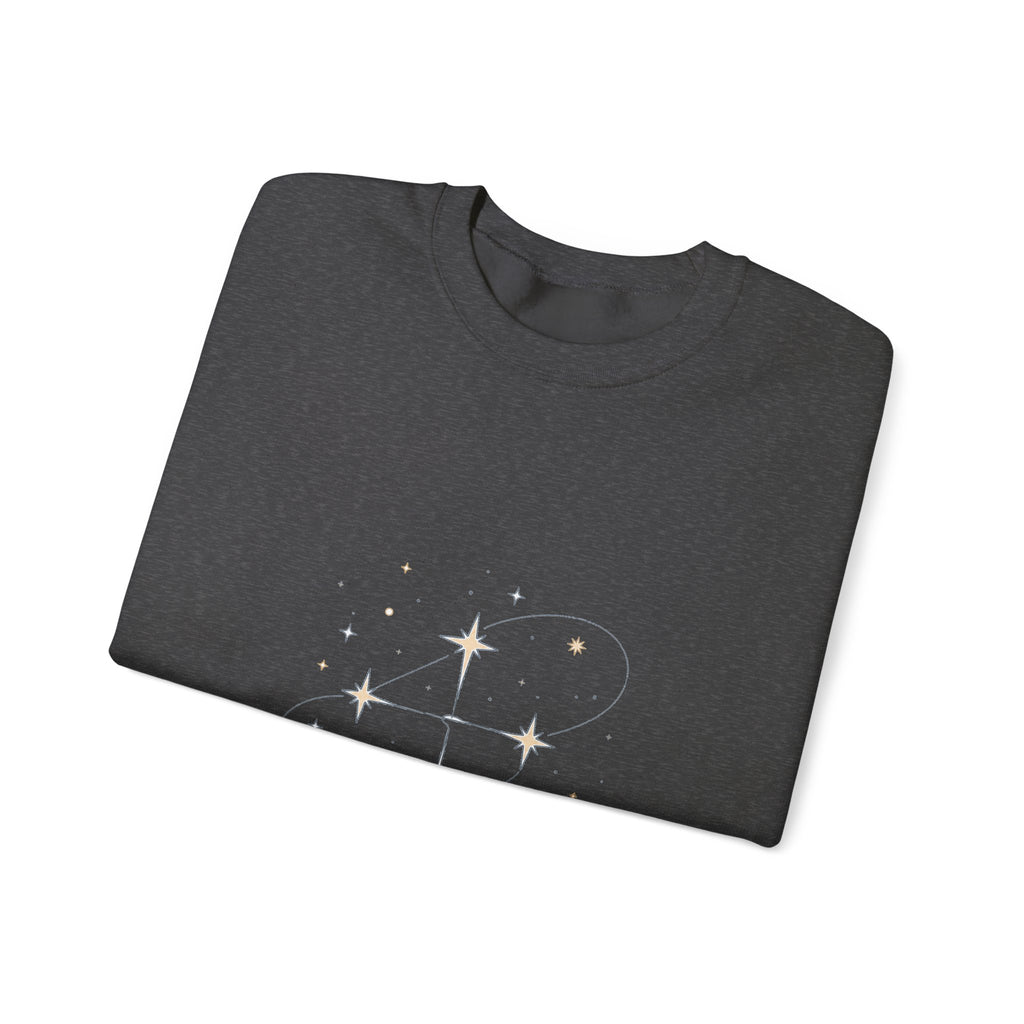 Matching Couple Sweatshirt - Aurora & Southern Cross Matching Couple Crewneck Sweatshirt Minimalist Art His Hers Valentine Gift - Design B
