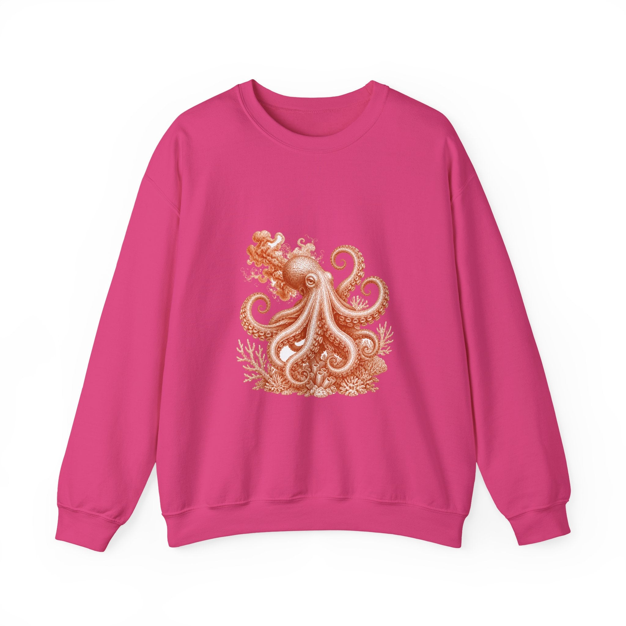 Matching Couple Sweatshirt - Octopus & Jellyfish Matching Couple Comfort Colors Crew Vintage Art His Hers Honeymoon Gift - Design A