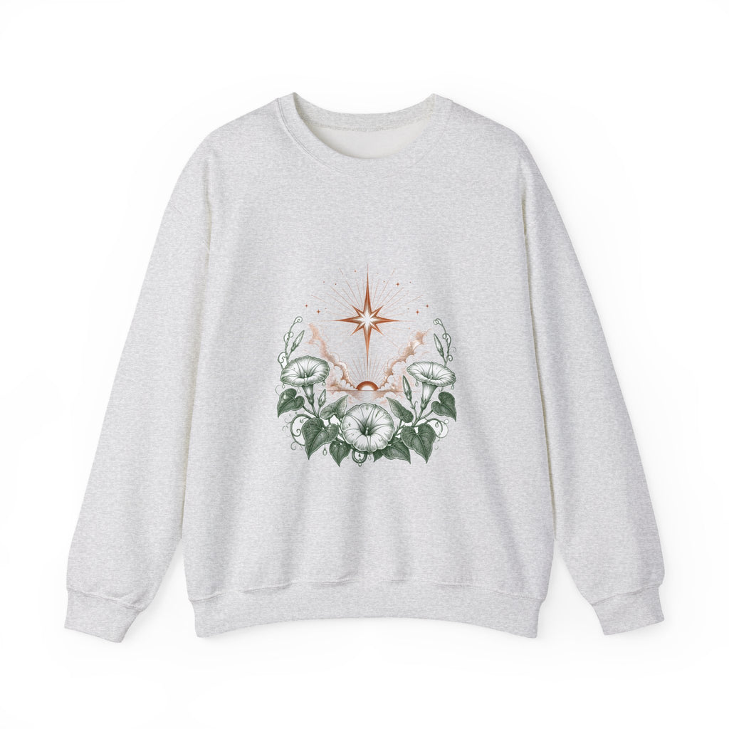 Matching Couple Sweatshirt - Evening & Morning Star Matching Couple Premium Fleece Sweatshirt Vintage Art His Hers Honeymoon Gift - Design B