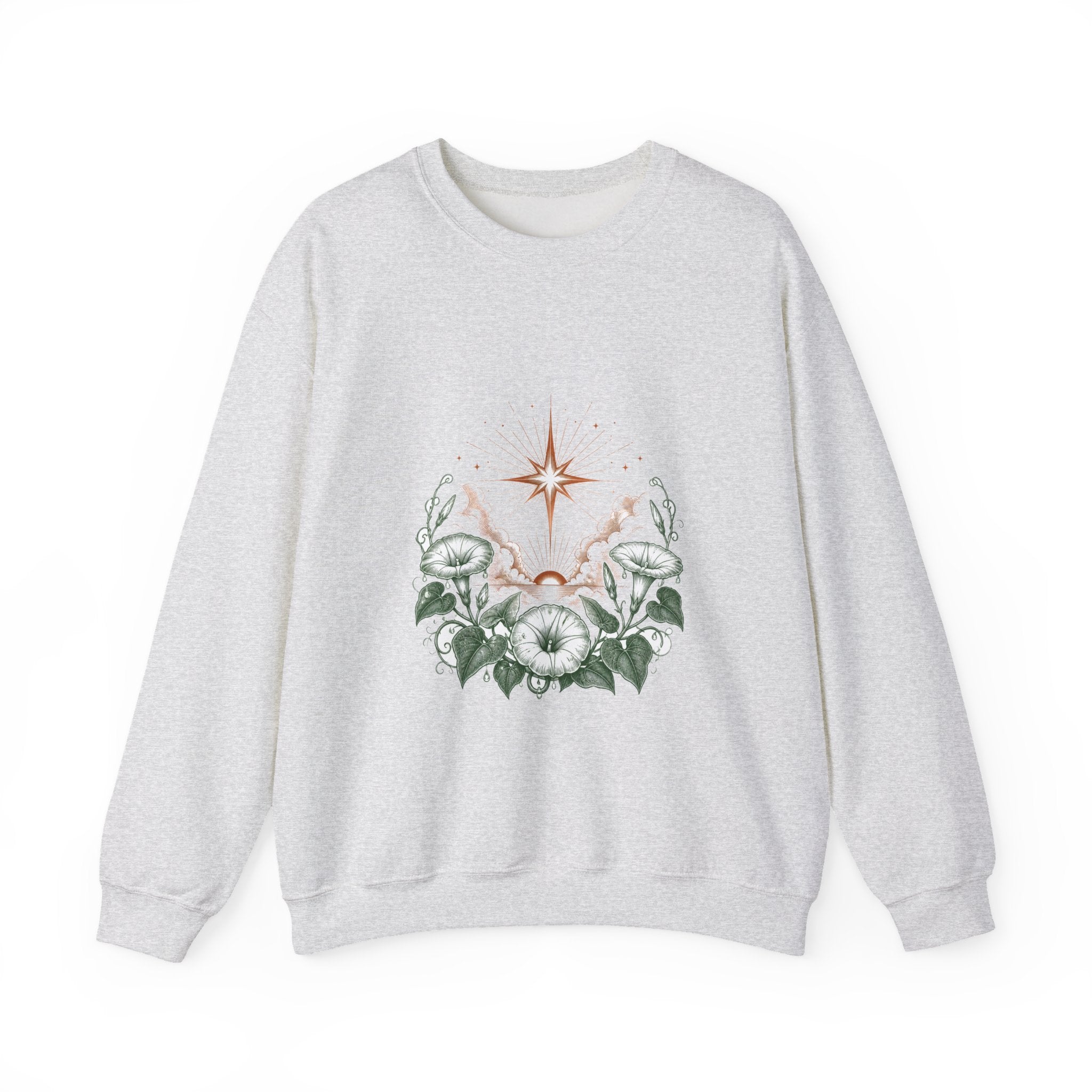 Matching Couple Sweatshirt - Evening & Morning Star Matching Couple Premium Fleece Sweatshirt Vintage Art His Hers Honeymoon Gift - Design B