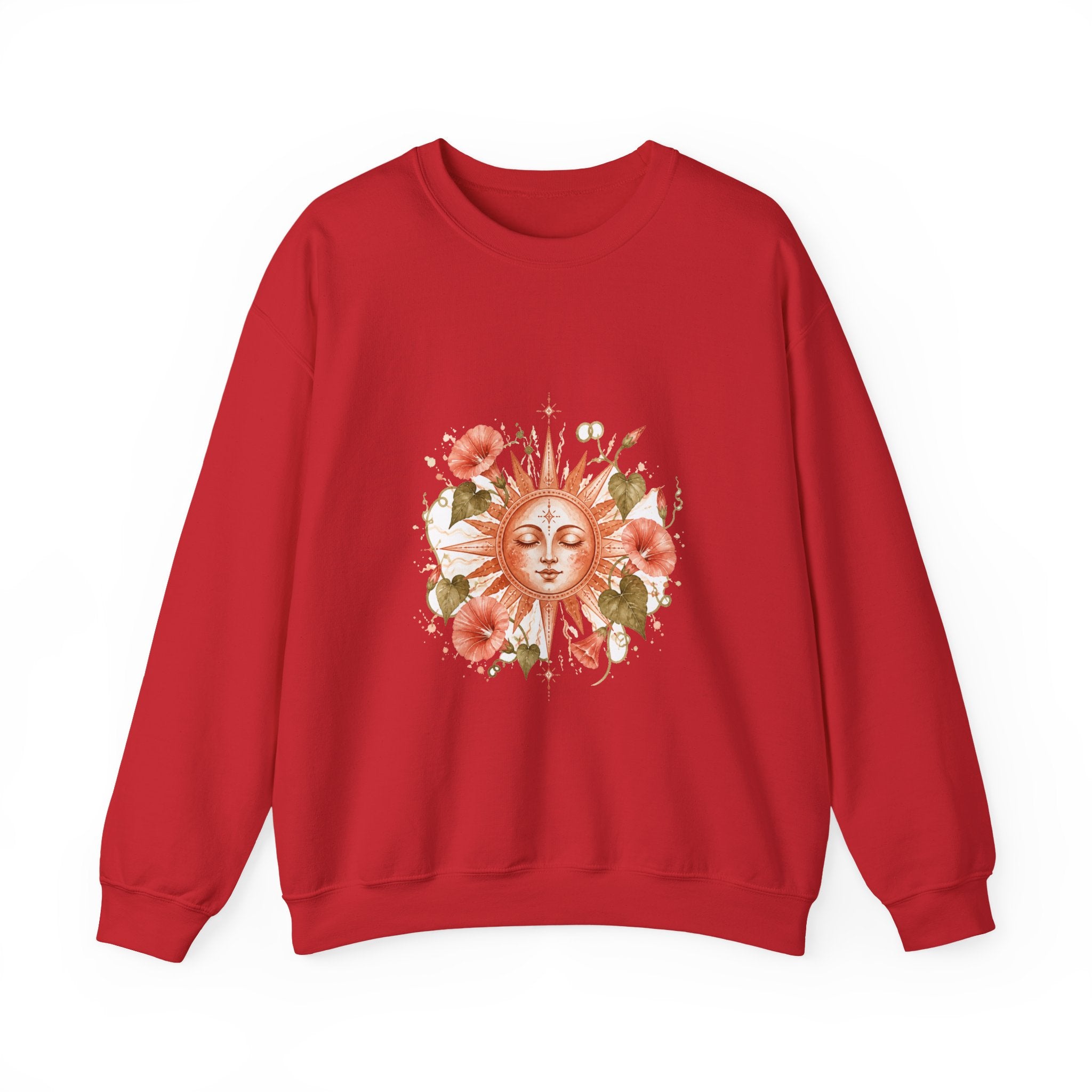 Matching Couple Sweatshirt - Sun & Moon Matching Couple Comfort Colors Crew Watercolor Art His Hers Birthday Gift - Design B