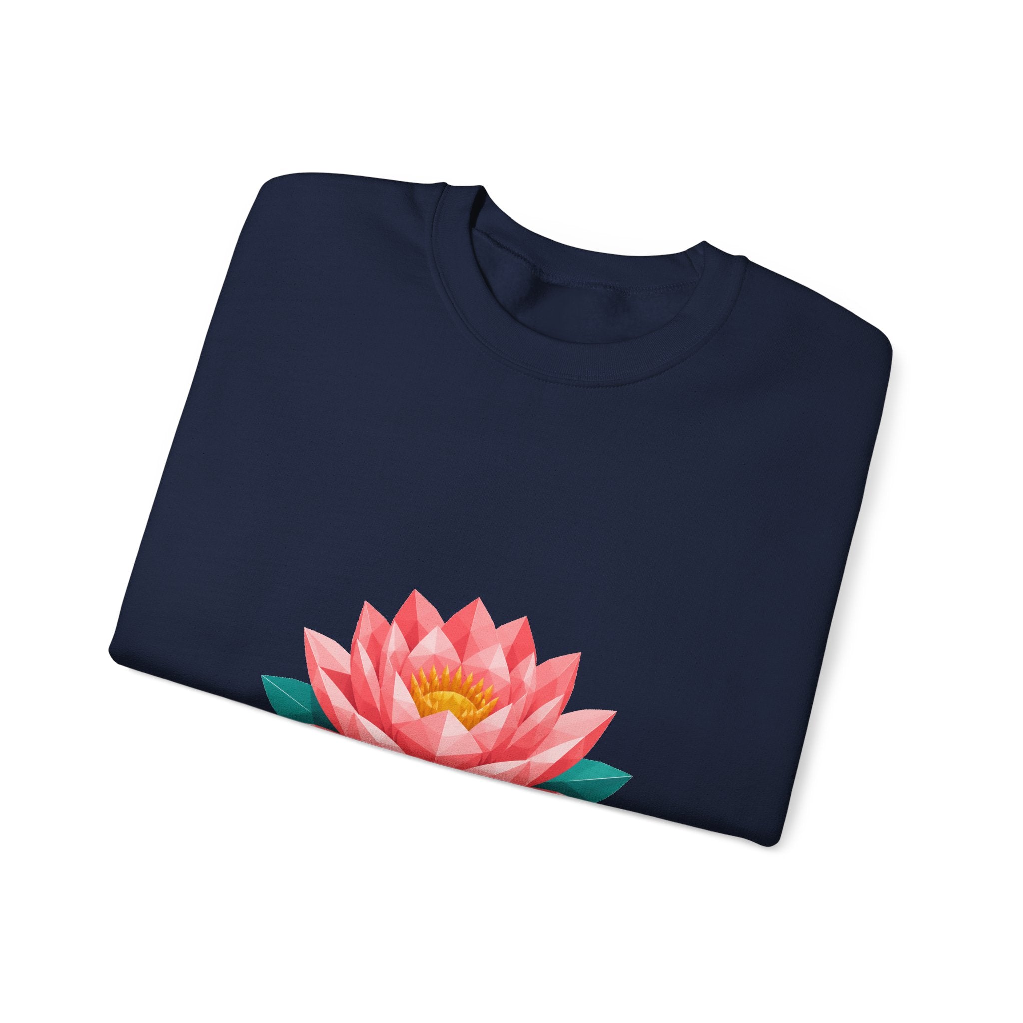 Matching Couple Sweatshirt - Open & Closed Lotus Matching Couple Premium Fleece Sweatshirt Geometric Art His Hers Love Gift - Design A