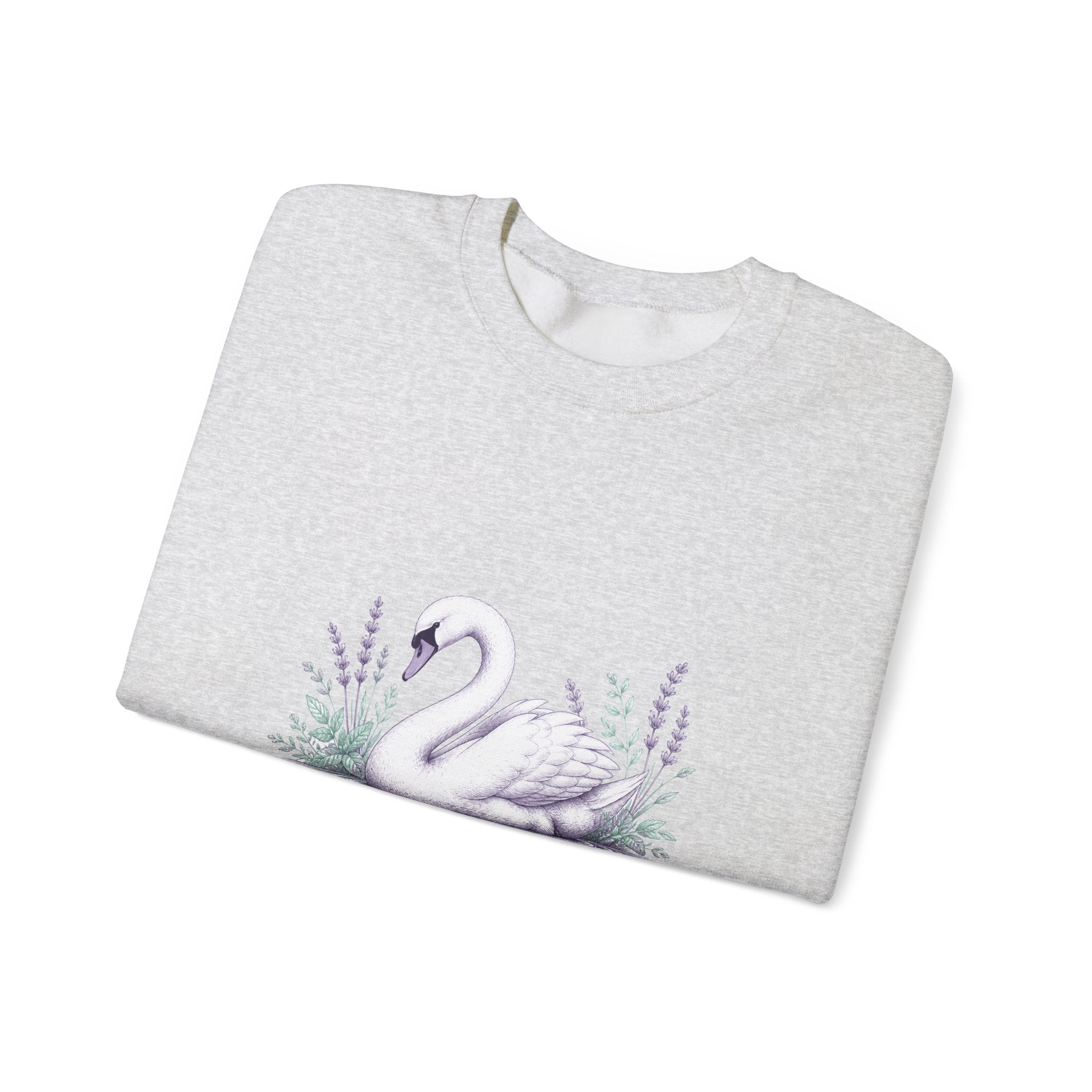 Matching Couple Sweatshirt - Raven & Swan Matching Couple Comfort Colors Crew Hand-Drawn Art His Hers Anniversary Gift - Design B