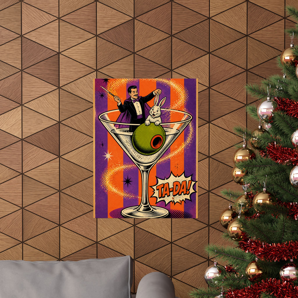 Martini Magician Wall Art Poster 18×24 Pop Art Living Room Decor Maximalist Print