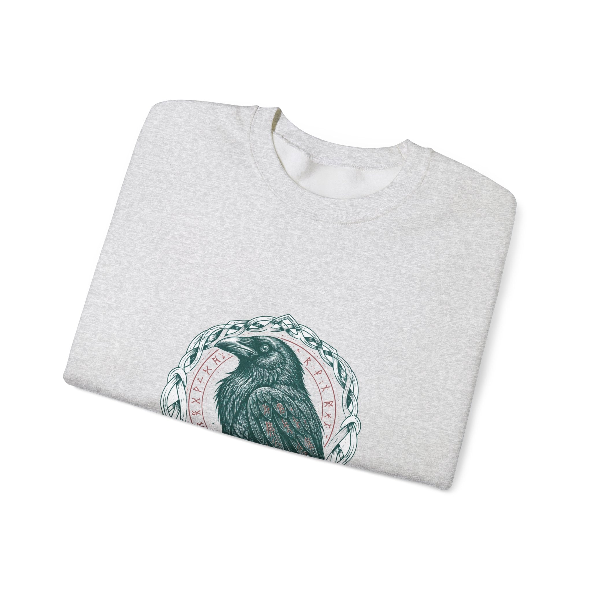 Matching Couple Sweatshirt - Huginn & Muninn Matching Couple Premium Fleece Sweatshirt Hand-Drawn Art His Hers Anniversary Gift - Design A