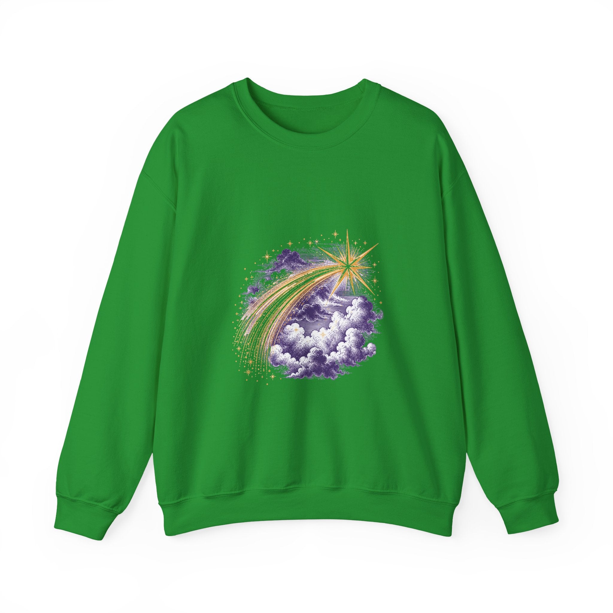 Matching Couple Sweatshirt - Shooting Star & North Star Matching Couple Comfort Colors Crew Vintage Art His Hers Honeymoon Gift - Design A