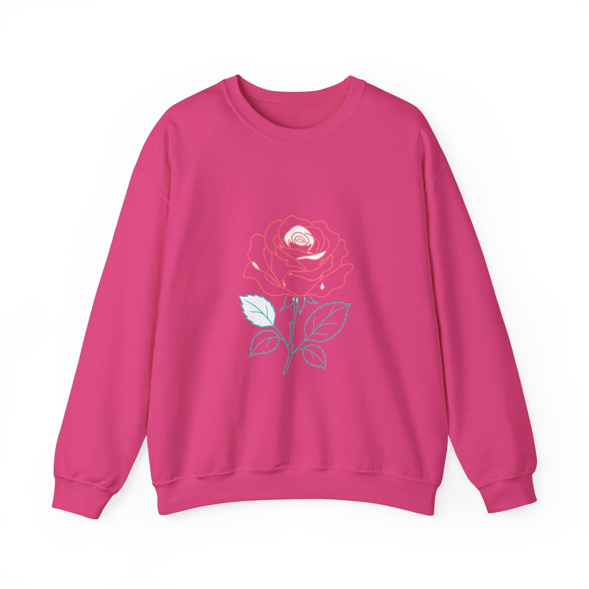 Matching Couple Sweatshirt - Rose & Thorn Matching Couple Comfort Colors Crew Minimalist Art His Hers Christmas Gift - Design A