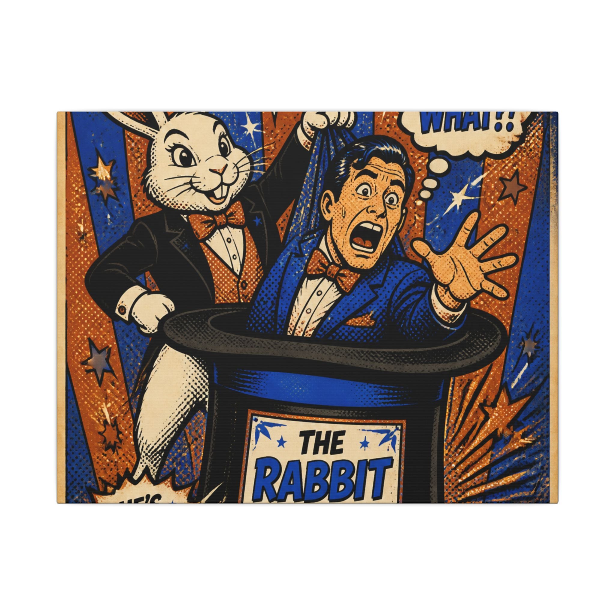 Magic Hat Rabbit Wall Art Canvas 24×36 Pop Art Restaurant Decor Maximalist Print
