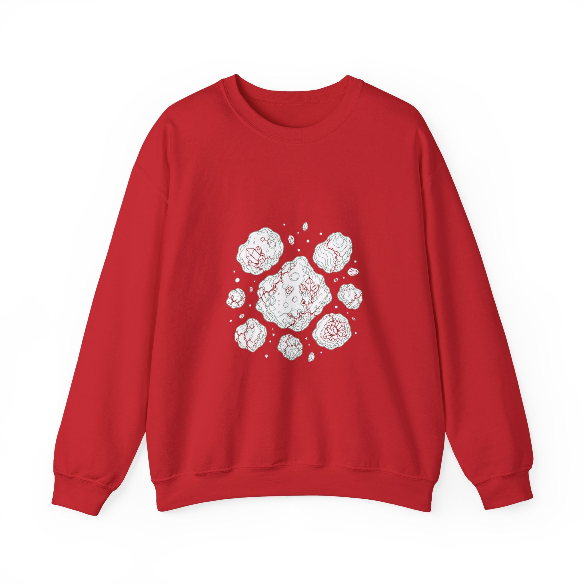 Matching Couple Sweatshirt - Comet & Asteroid Matching Couple Premium Fleece Sweatshirt Minimalist Art His Hers Christmas Gift - Design B