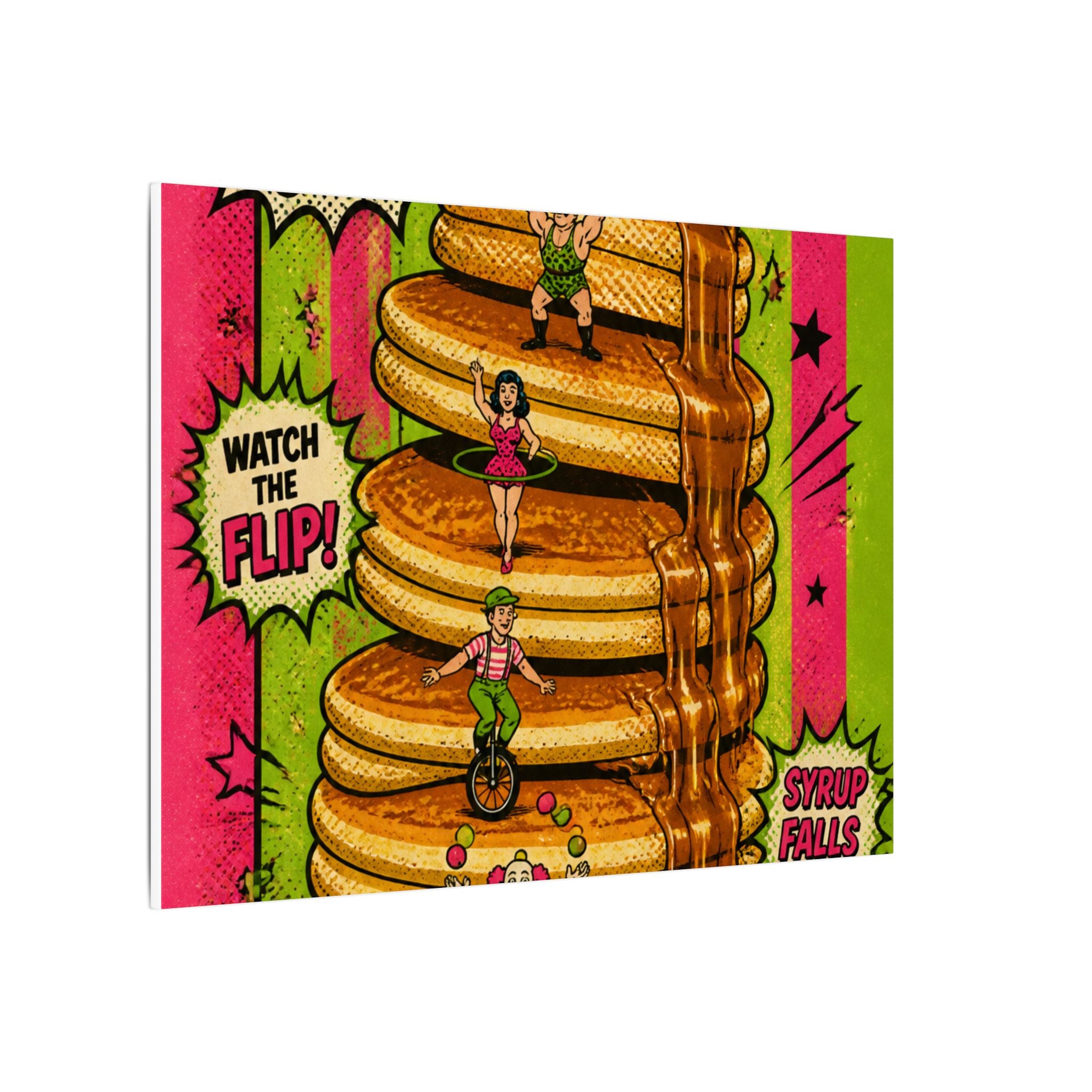 Pancake Stack Platform Wall Art Canvas 16×20 Pop Art Living Room Decor Maximalist Print
