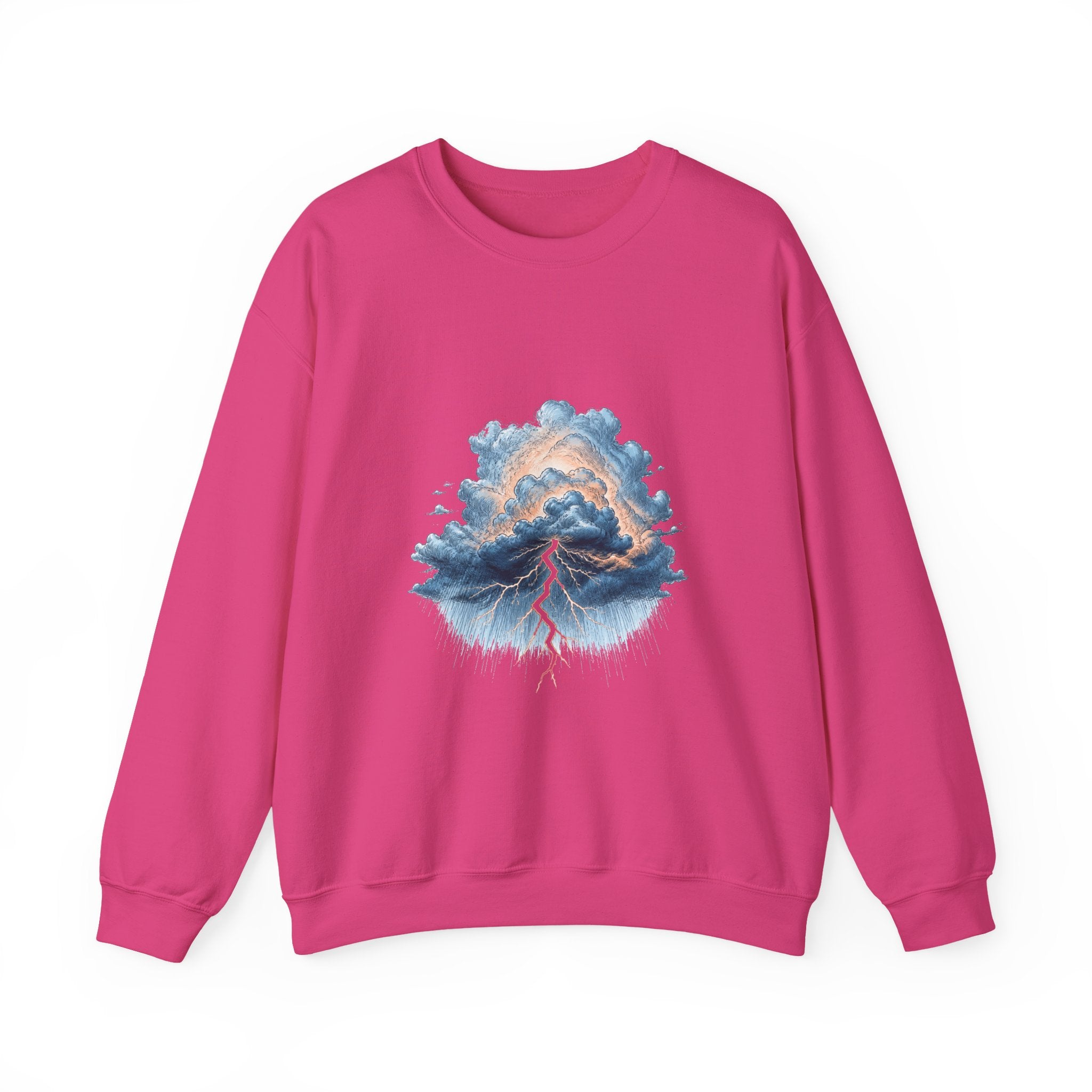 Matching Couple Sweatshirt - Storm & Rainbow Matching Couple Comfort Colors Crew Hand-Drawn Art His Hers Anniversary Gift - Design A