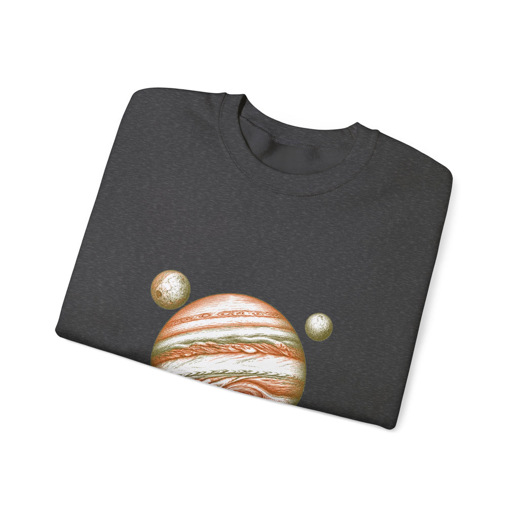 Matching Couple Sweatshirt - Saturn & Jupiter Matching Couple Comfort Colors Crew Hand-Drawn Art His Hers Anniversary Gift - Design B