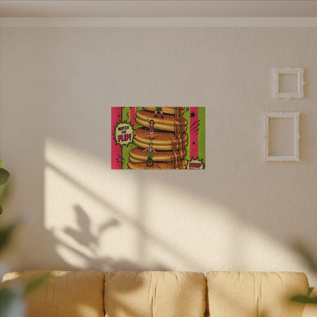 Pancake Stack Platform Wall Art Canvas 16×20 Pop Art Living Room Decor Maximalist Print