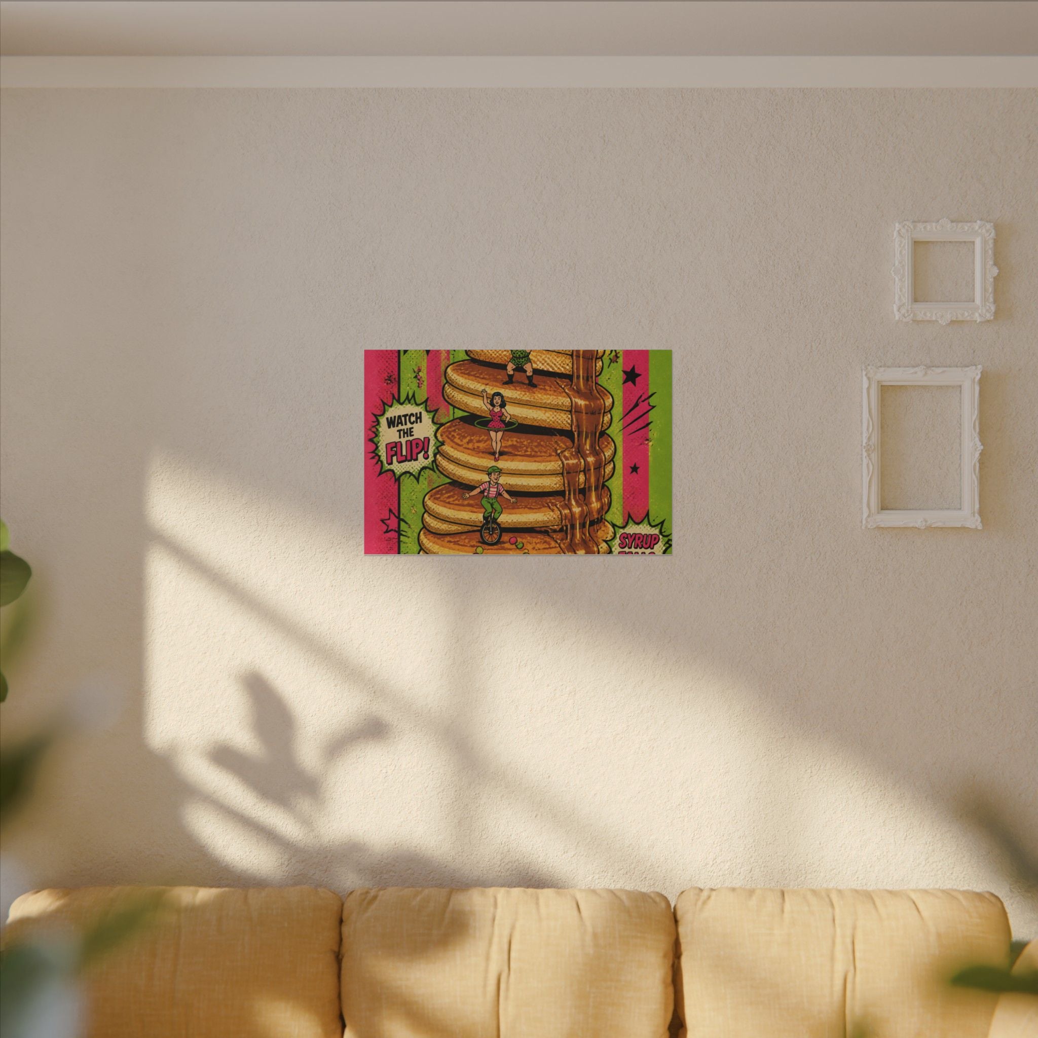 Pancake Stack Platform Wall Art Canvas 16×20 Pop Art Living Room Decor Maximalist Print