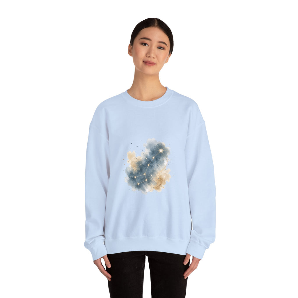 Matching Couple Sweatshirt - Big & Little Dipper Matching Couple Premium Fleece Sweatshirt Watercolor Art His Hers Birthday Gift - Design B