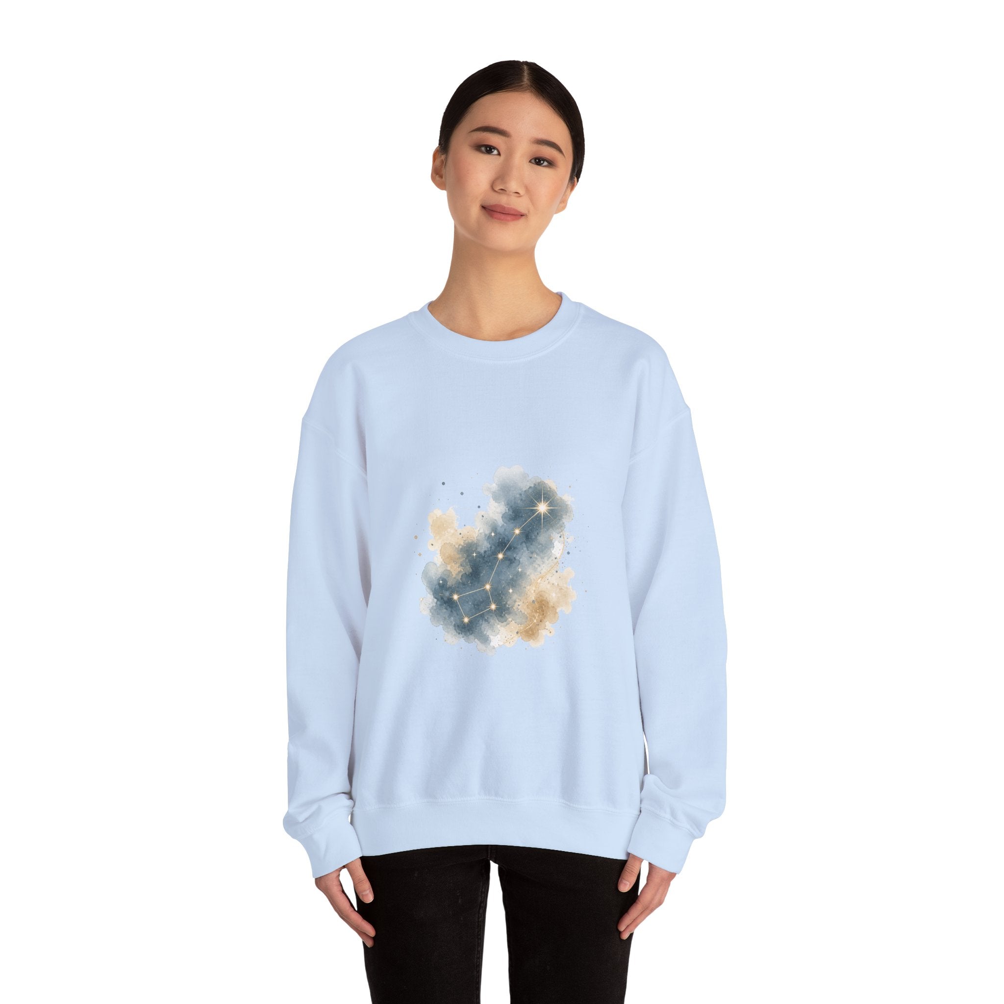 Matching Couple Sweatshirt - Big & Little Dipper Matching Couple Premium Fleece Sweatshirt Watercolor Art His Hers Birthday Gift - Design B