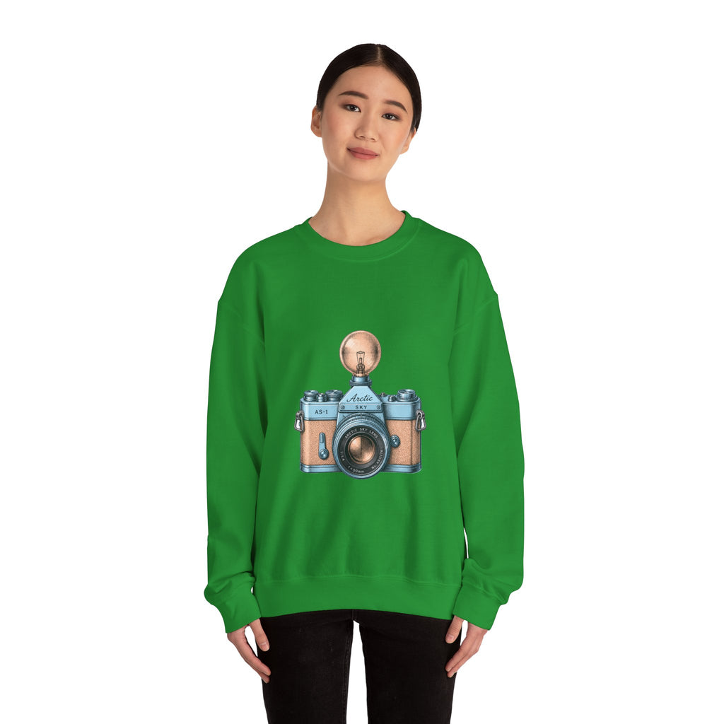 Matching Couple Sweatshirt - Camera & Film Matching Couple Crewneck Sweatshirt Vintage Art His Hers Wedding Gift - Design A