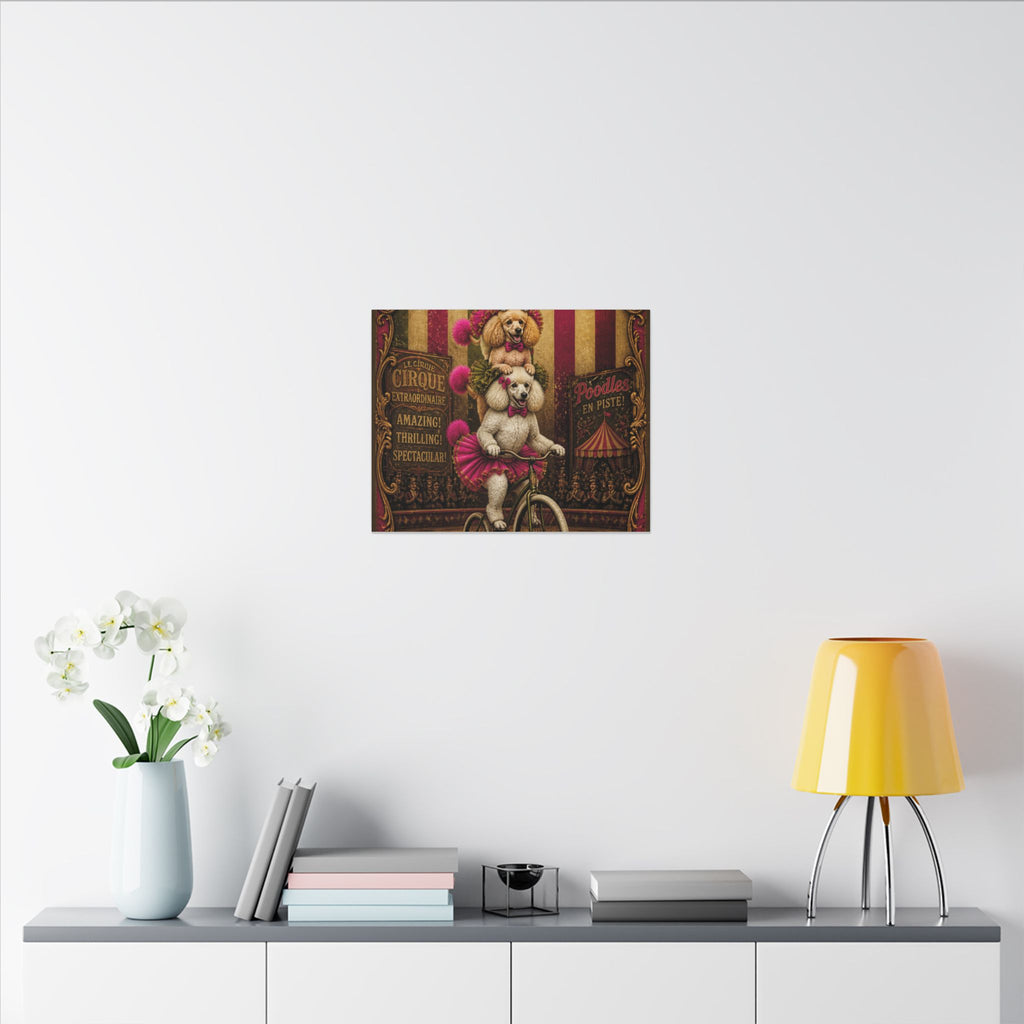 Poodle Stack Bicycle Wall Art Canvas 24×36 Baroque Studio Decor Maximalist Print