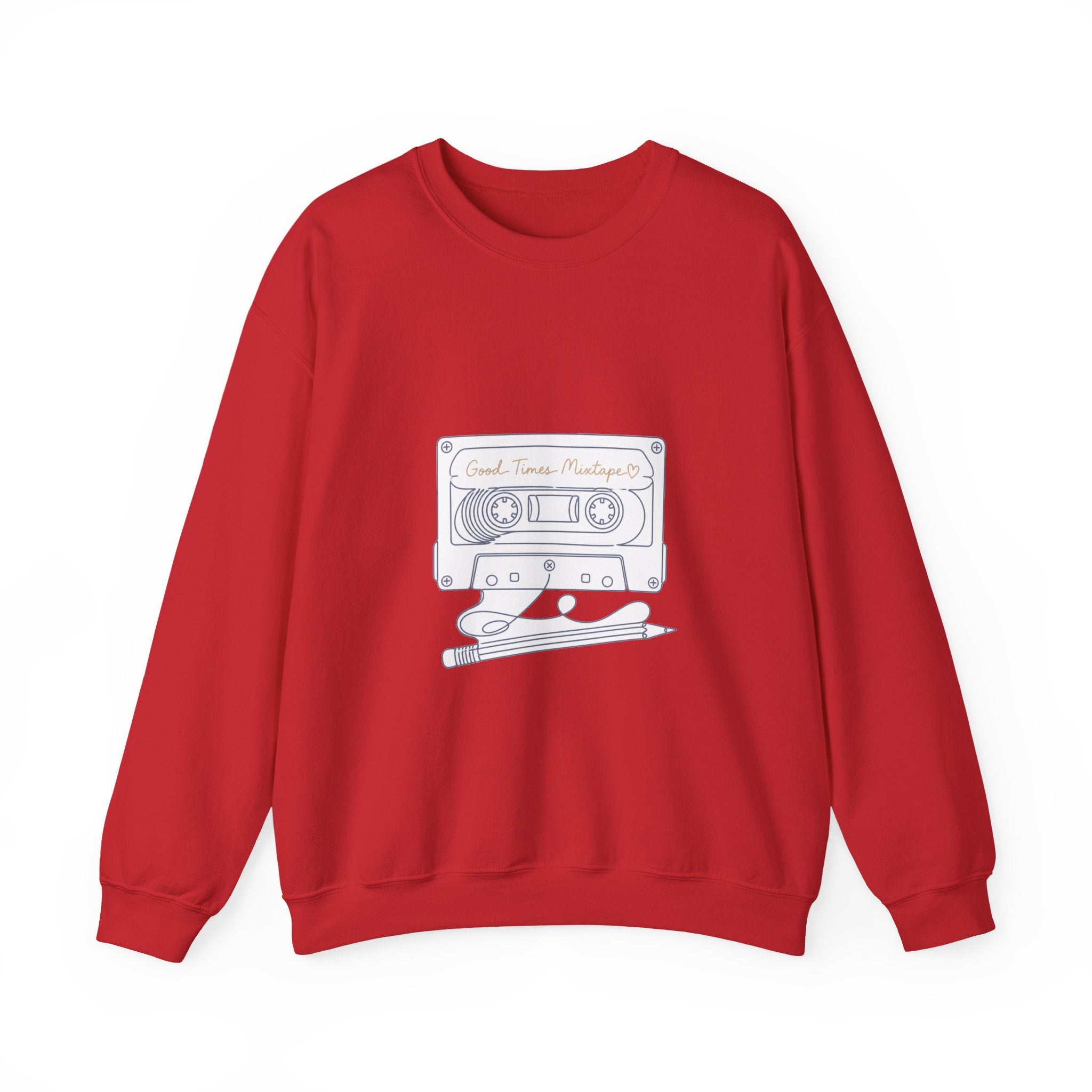 Matching Couple Sweatshirt - Vinyl & Cassette Matching Couple Crewneck Sweatshirt Minimalist Art His Hers Valentine Gift - Design B