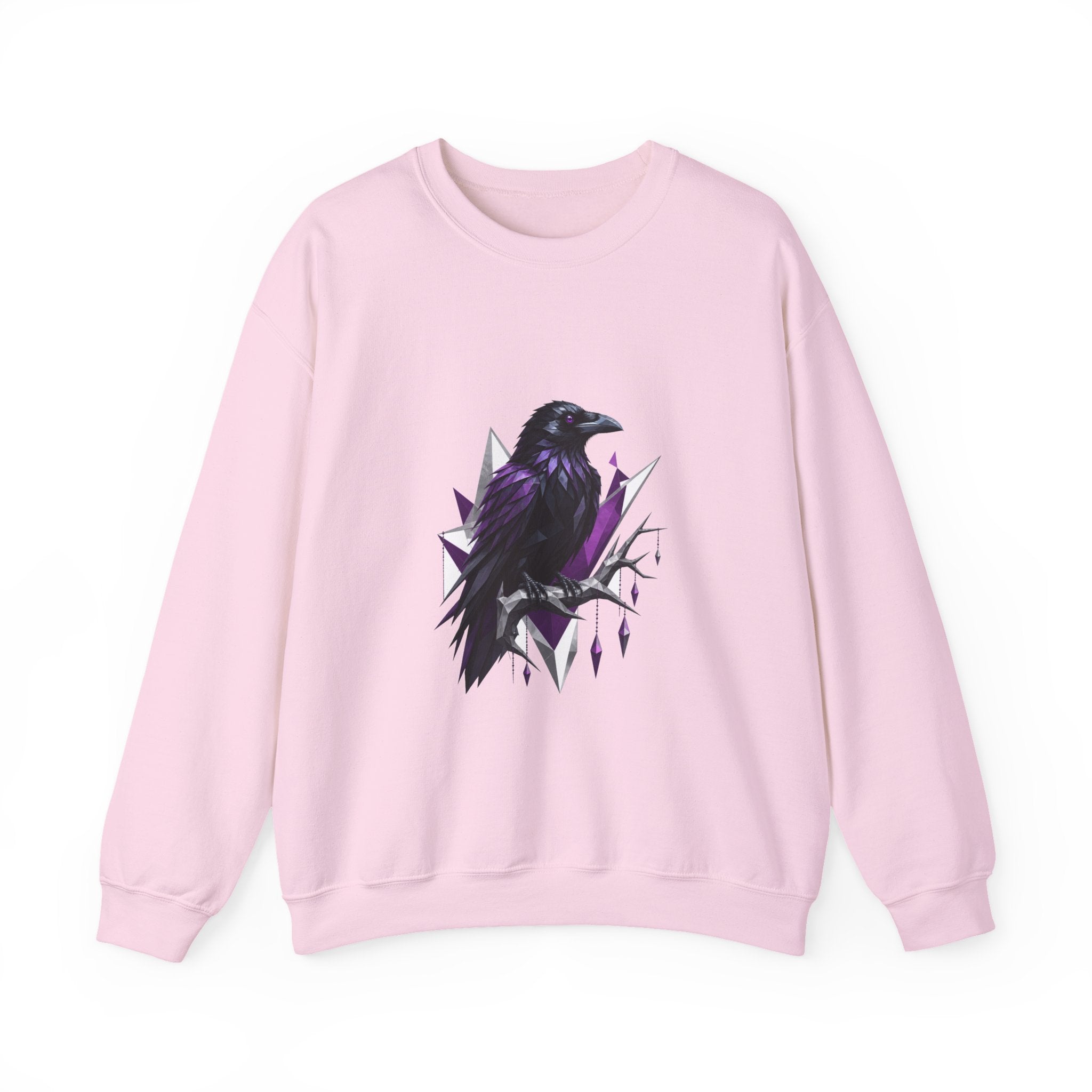 Matching Couple Sweatshirt - Raven & Swan Matching Couple Premium Fleece Sweatshirt Geometric Art His Hers Love Gift - Design A