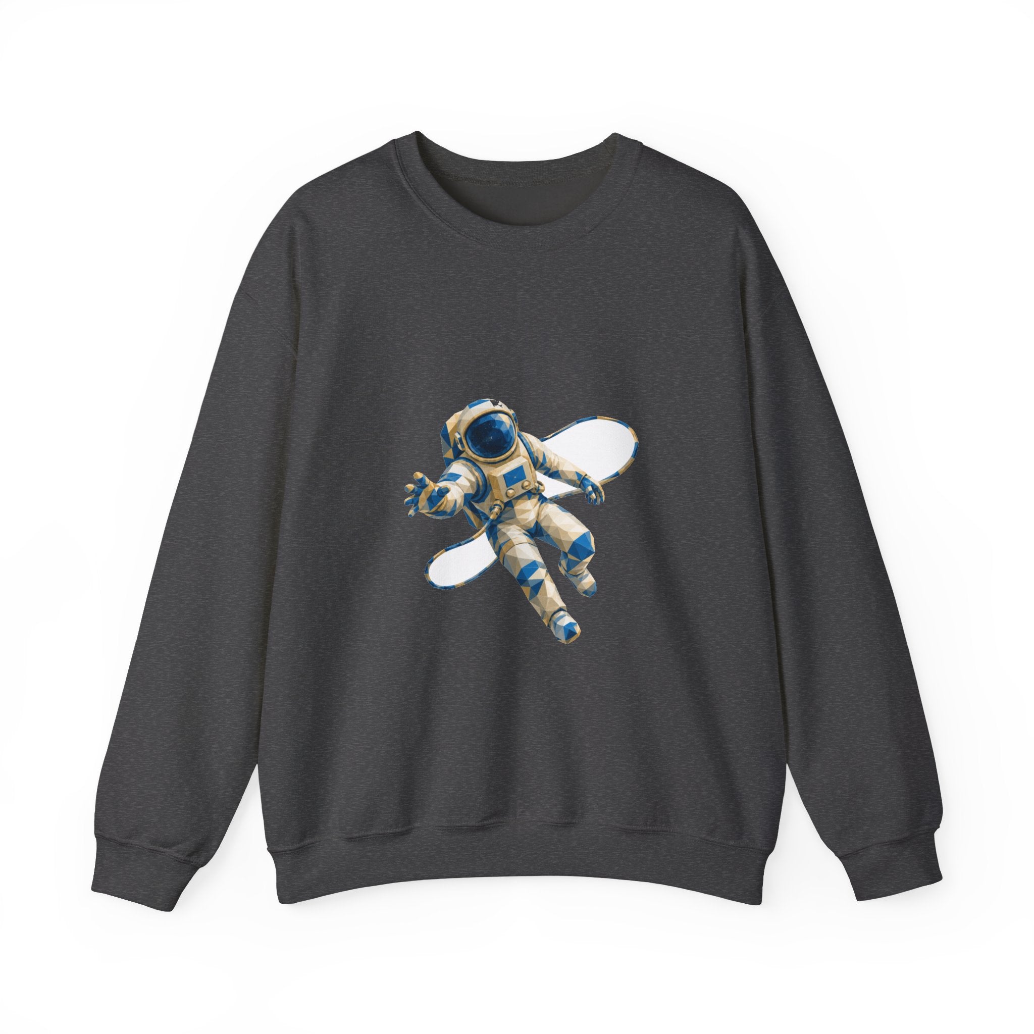 Matching Couple Sweatshirt - Astronaut & Planet Matching Couple Premium Fleece Sweatshirt Geometric Art His Hers Love Gift - Design A