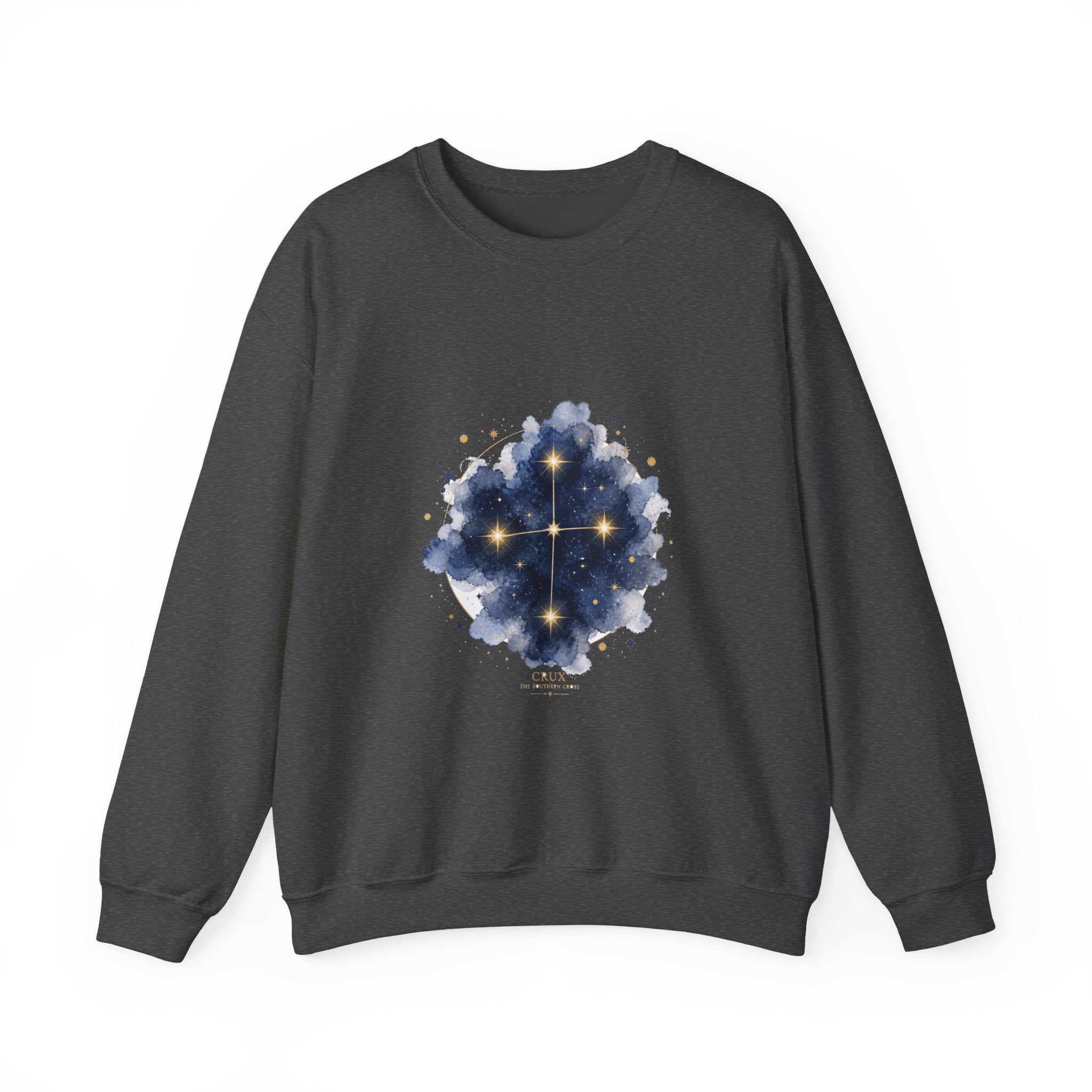 Matching Couple Sweatshirt - Aurora & Southern Cross Matching Couple Crewneck Sweatshirt Watercolor Art His Hers Engagement Gift - Design B