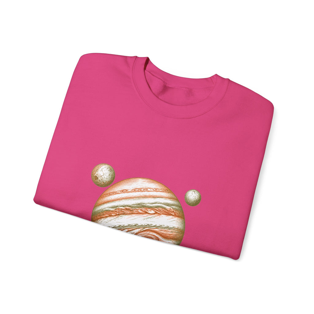 Matching Couple Sweatshirt - Saturn & Jupiter Matching Couple Comfort Colors Crew Hand-Drawn Art His Hers Anniversary Gift - Design B
