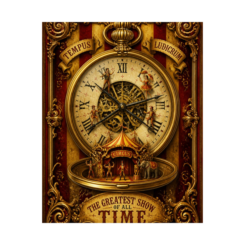 Pocket Watch Performers Wall Art Poster 18×24 Baroque Home Office Decor Maximalist Print