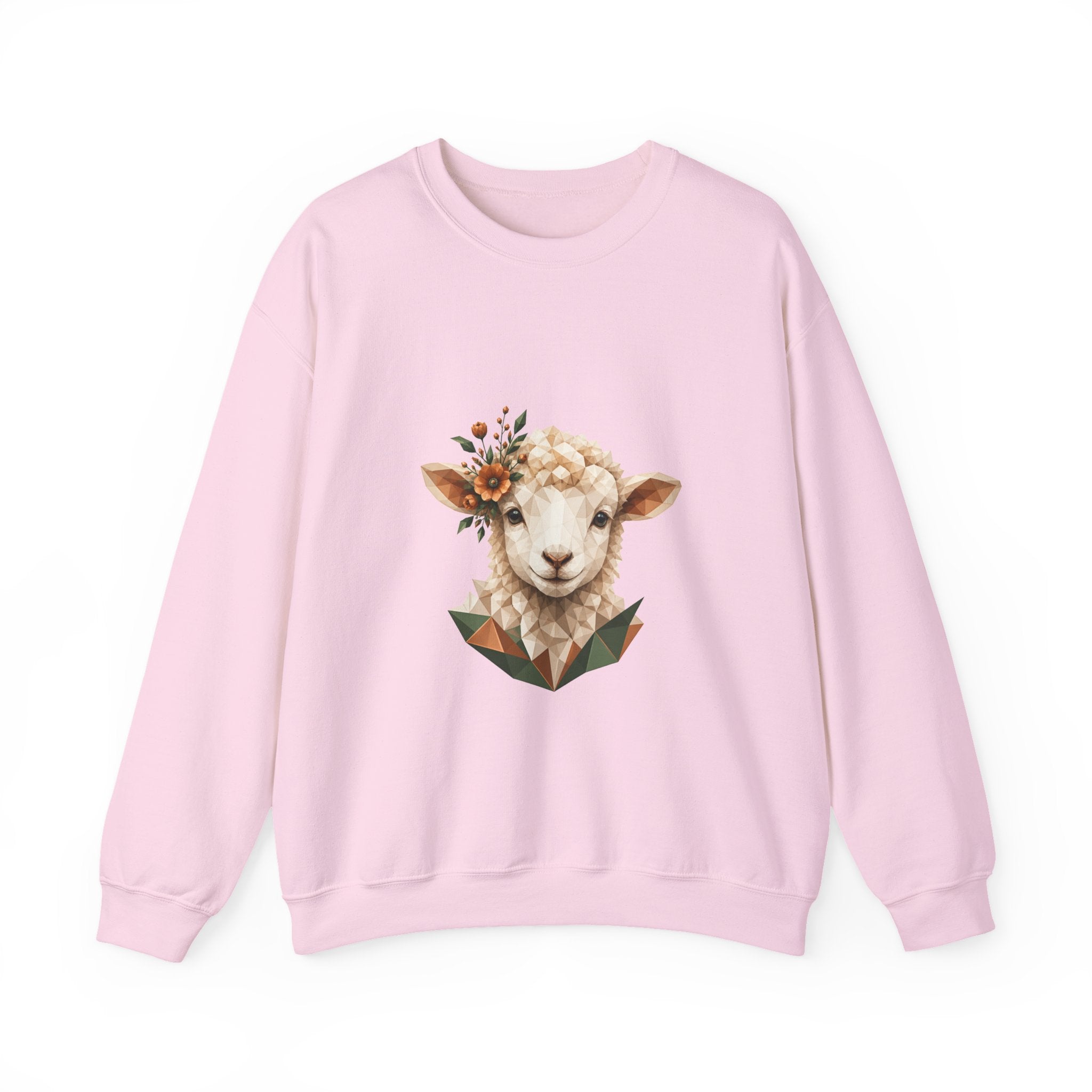 Matching Couple Sweatshirt - Lion & Lamb Matching Couple Comfort Colors Crew Geometric Art His Hers Love Gift - Design B