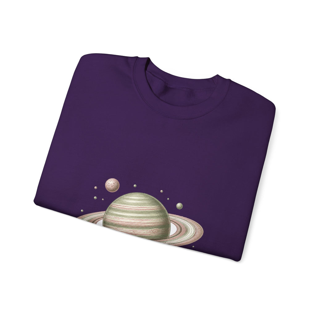Matching Couple Sweatshirt - Saturn & Jupiter Matching Couple Premium Fleece Sweatshirt Vintage Art His Hers Honeymoon Gift - Design A