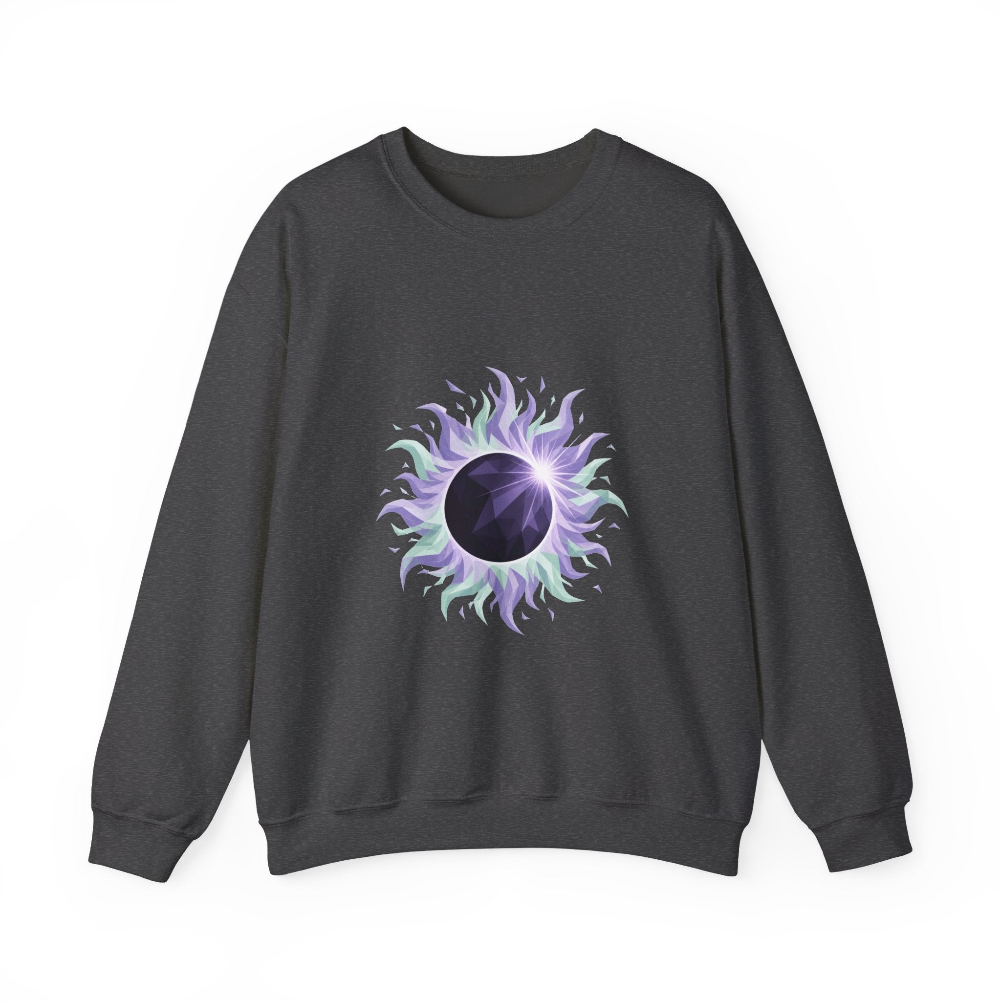 Matching Couple Sweatshirt - Solar & Lunar Eclipse Matching Couple Comfort Colors Crew Geometric Art His Hers Love Gift - Design A