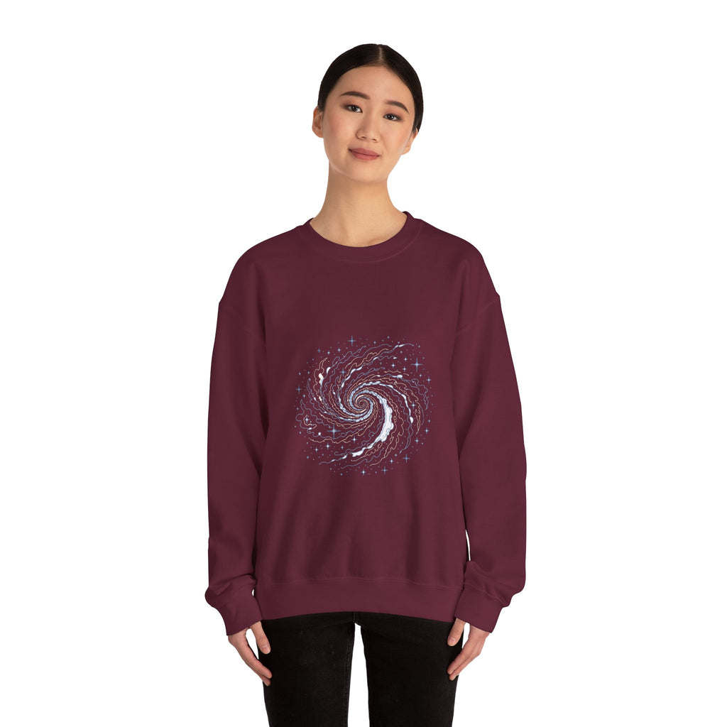 Matching Couple Sweatshirt - Galaxy & Supernova Matching Couple Premium Fleece Sweatshirt Minimalist Art His Hers Christmas Gift - Design A